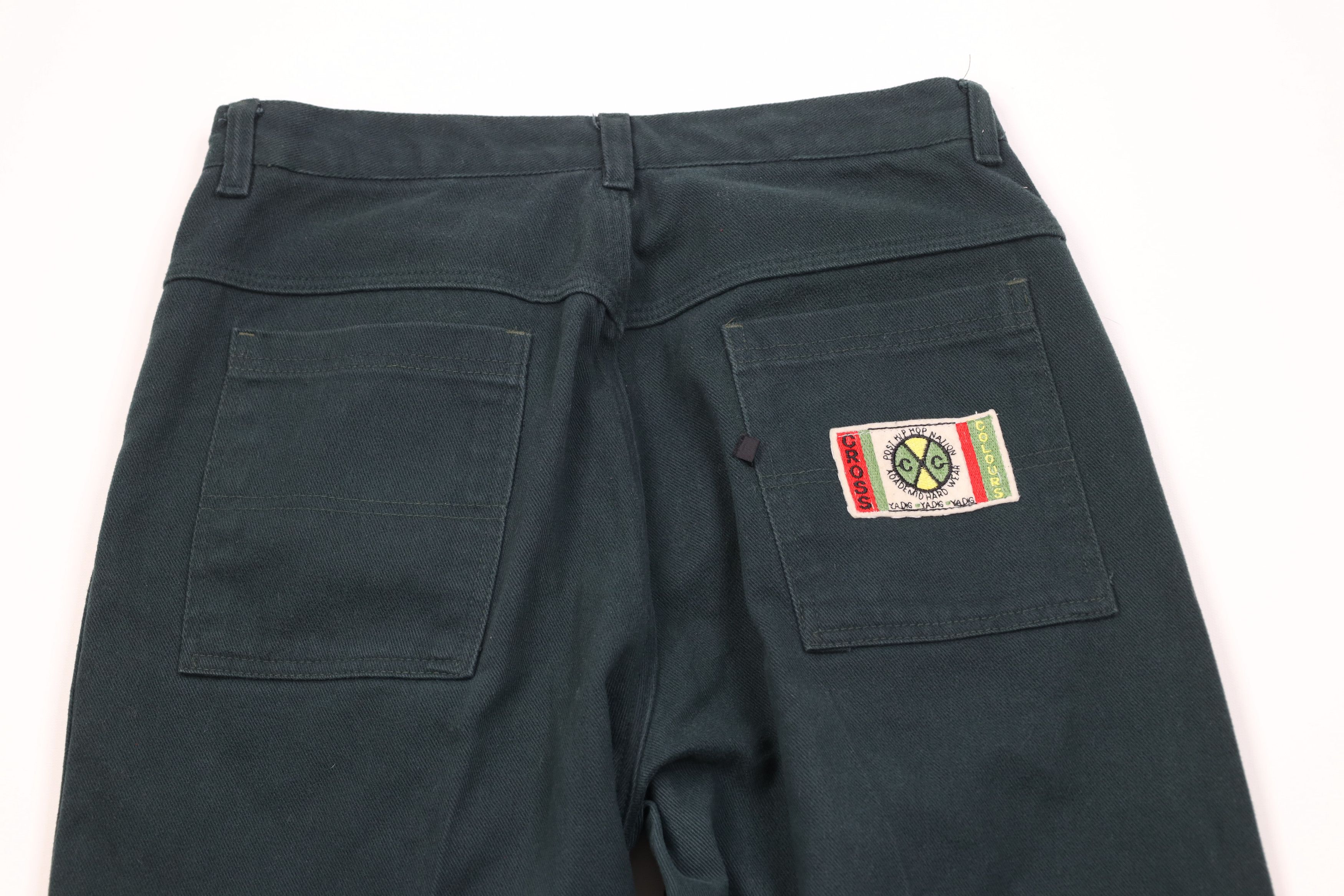 Vintage Vintage 90s Cross Colours Fit Flip Cuff Denim Jeans Green Size US 30 / EU 46 - 10 Thumbnail