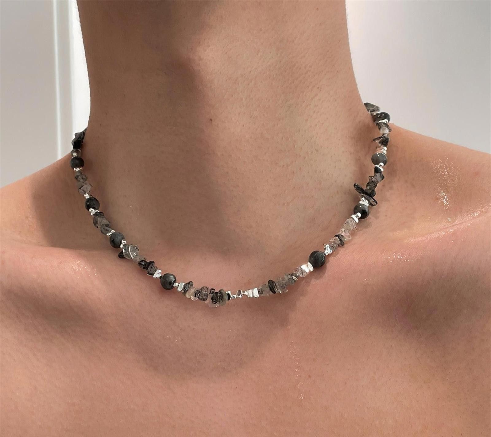 Jewelry Black & Silver Beaded Necklace Size ONE SIZE - 3 Thumbnail