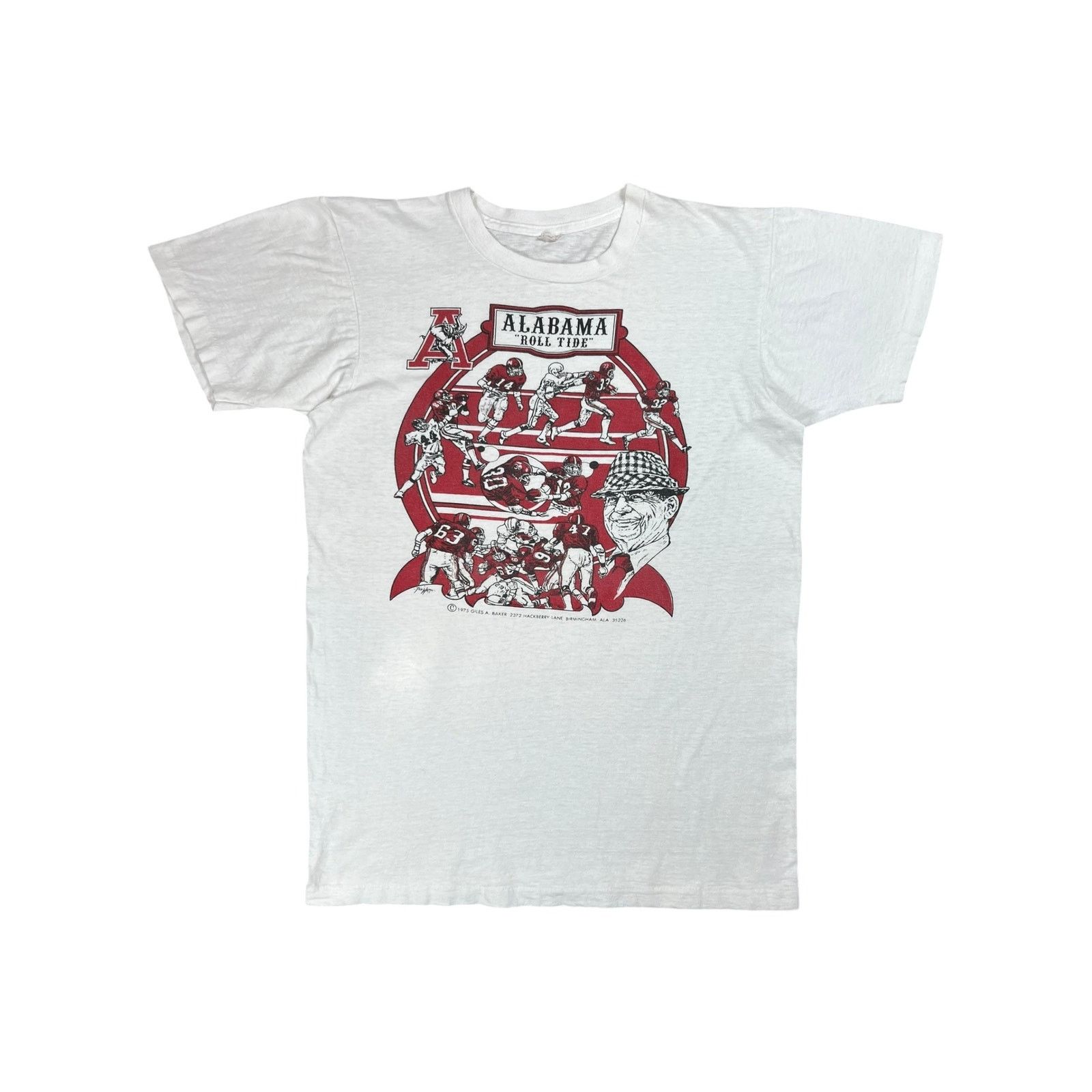 Vintage '75 University Alabama Football Crimson Tide Bear Bryant tee Size US M / EU 48-50 / 2 - 1 Thumbnail