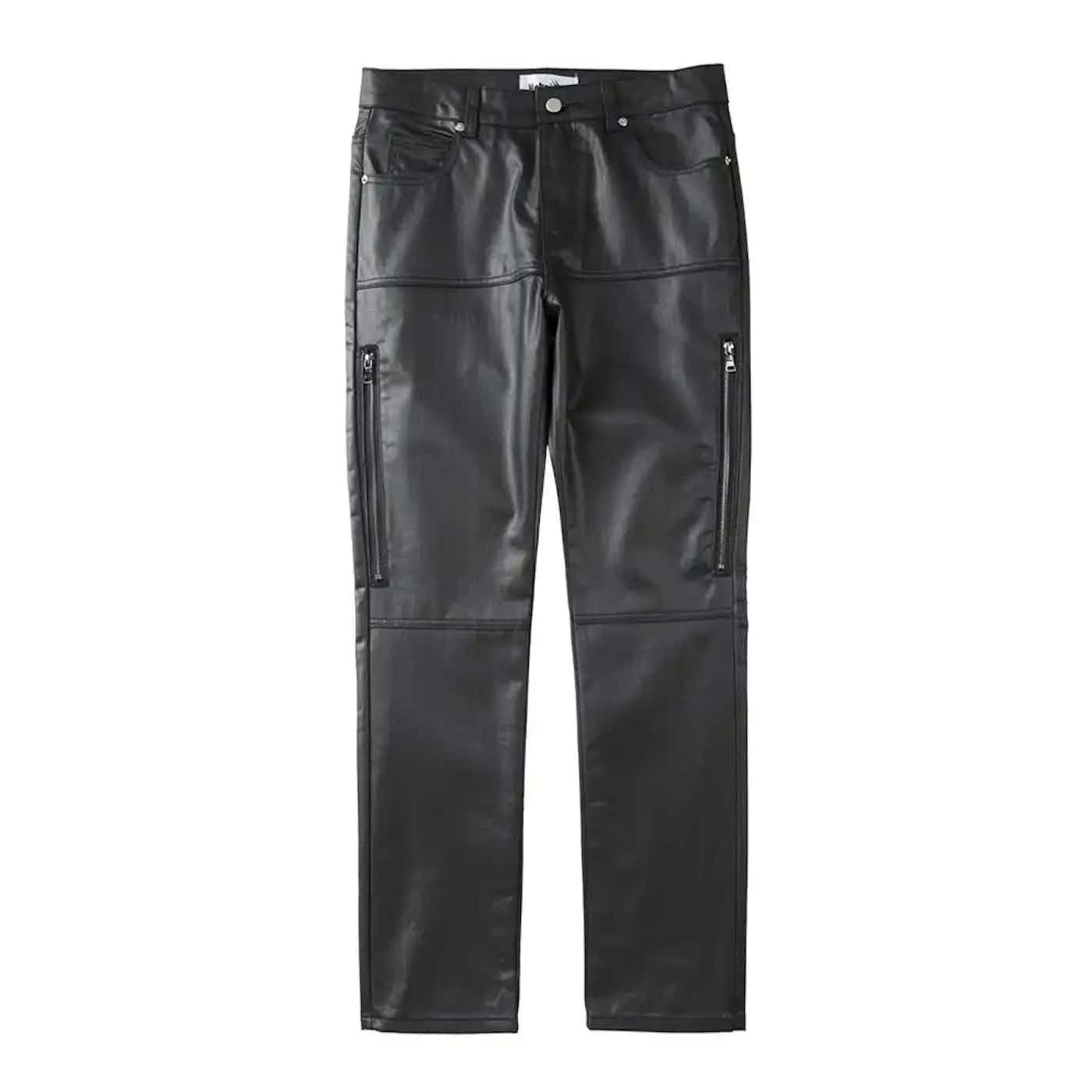 Jean Utility hiphop patchwork punk zipper utility wax jeans Size US 30 / EU 46 - 2 Thumbnail