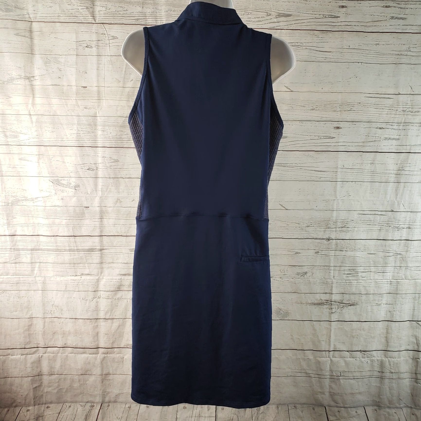 Adidas adidas Womens Beyond 18 Rangewear Dress Sleeveless Size L Night Indigo Blue Short Junior Womens Size L / US 10 / IT 46 - 5 Thumbnail