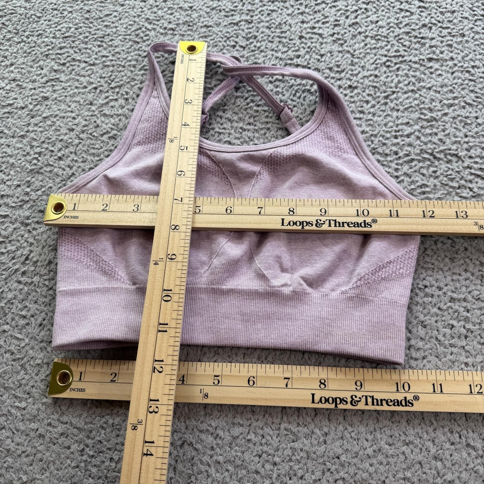 Virgil Abloh AYBL Seamless Sculpt Sports Bra Mauve Pink Adjustable S Size ONE SIZE - 4 Thumbnail