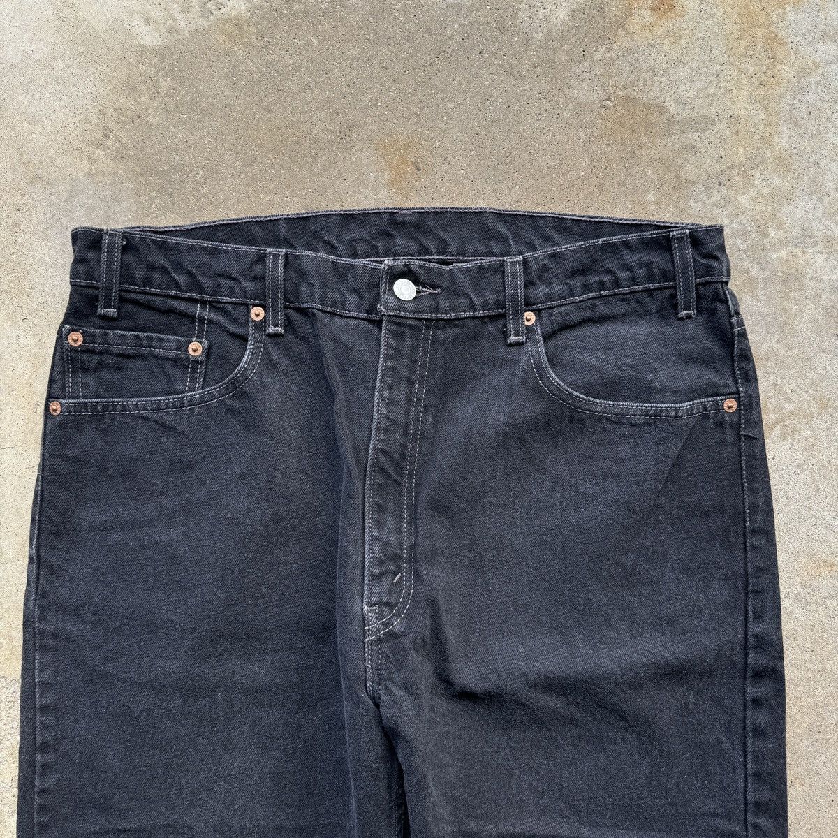 Vintage Levi's 505 Black Denim Jeans ERD Grunge Chrome Skater Size US 38 / EU 54 - 3 Thumbnail