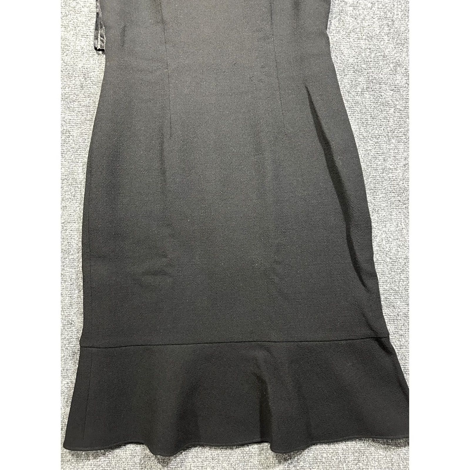Ann Taylor Ann Taylor Womens Black Wool Sleeveless Shift Dress Size 4 Back Zip Size S / US 4 / IT 40 - 2 Thumbnail