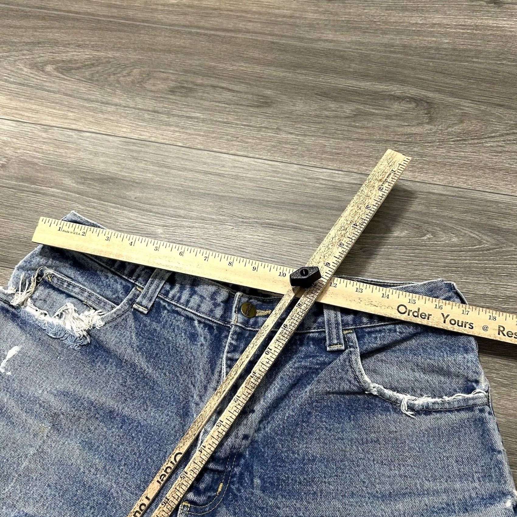 Carhartt Carhartt Jeans Mens 34x30 Distressed Raw Wash Wide Leg Logo 90s USA Denim Casual American Jeans Mens Size US 34 / EU 50 - 3 Thumbnail