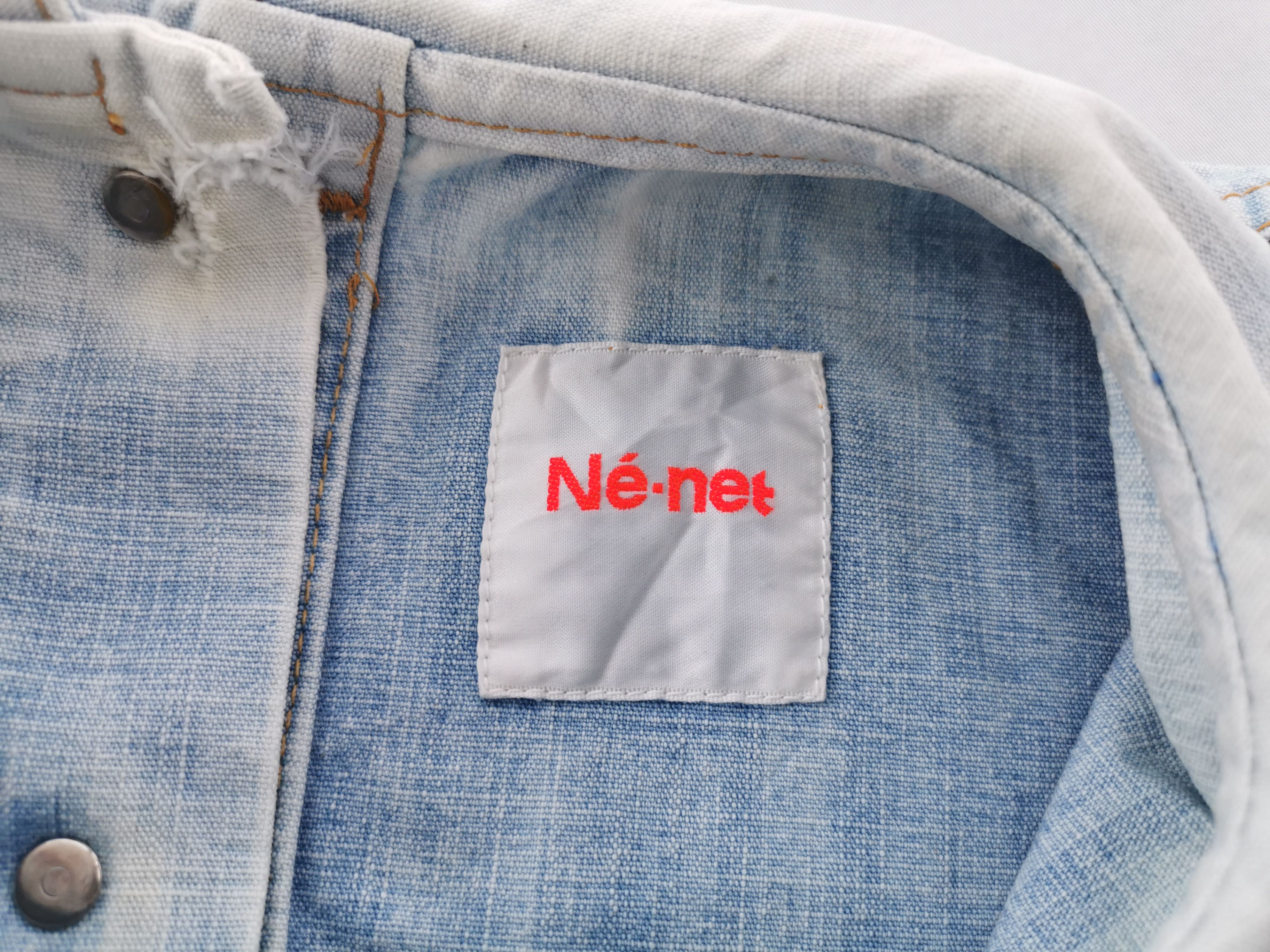Issey Miyake × Ne-Net Distressed Vintage Ne-Net X Issey Miyake Denim Dress Size M Size XS / US 0-2 / IT 36-38 - 6 Thumbnail