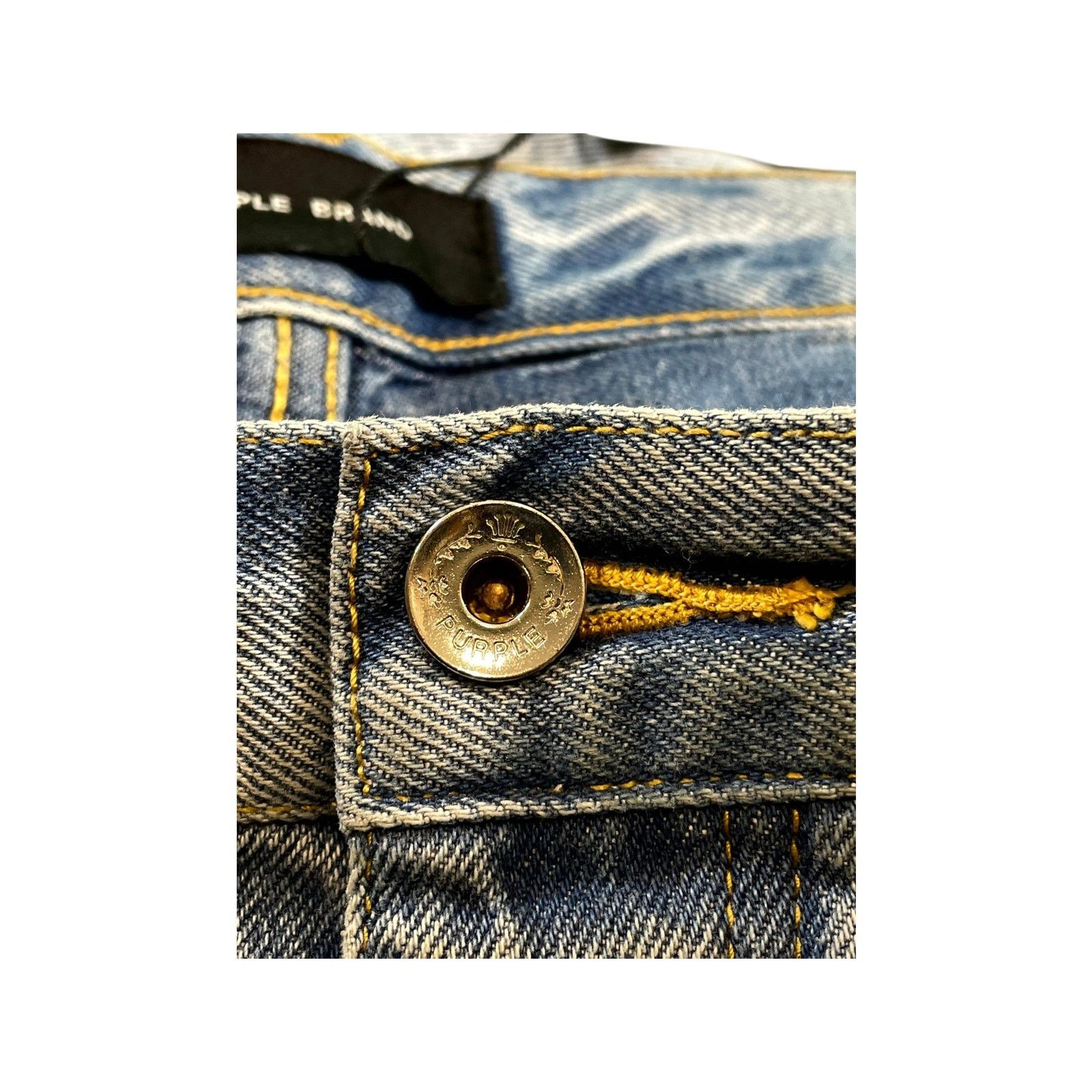 Purple Brand Purple Brand "Crystal Star" Light Wash Jeans Size US 38 / EU 54 - 3 Thumbnail
