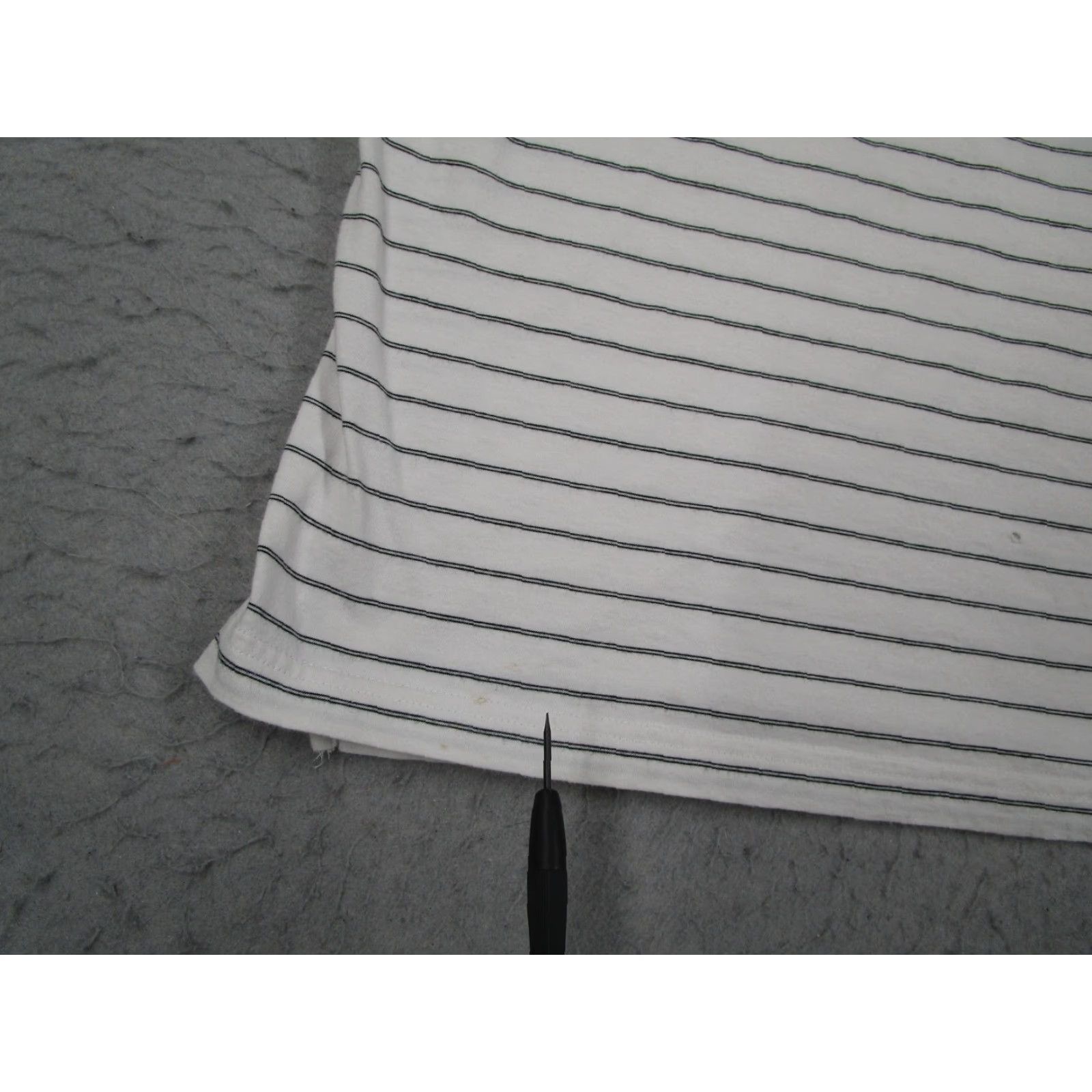 Relwen Relwen Polo Shirt Mens XL White Navy Stripe 100% Cotton Jersey Casual Pocket Size US XL / EU 56 / 4 - 6 Thumbnail