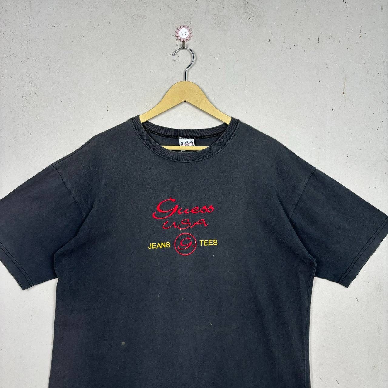 Guess Vtg 90s Guess USA Embroidered T-Shirt Made in USA Sun Faded Size US L / EU 52-54 / 3 - 3 Thumbnail