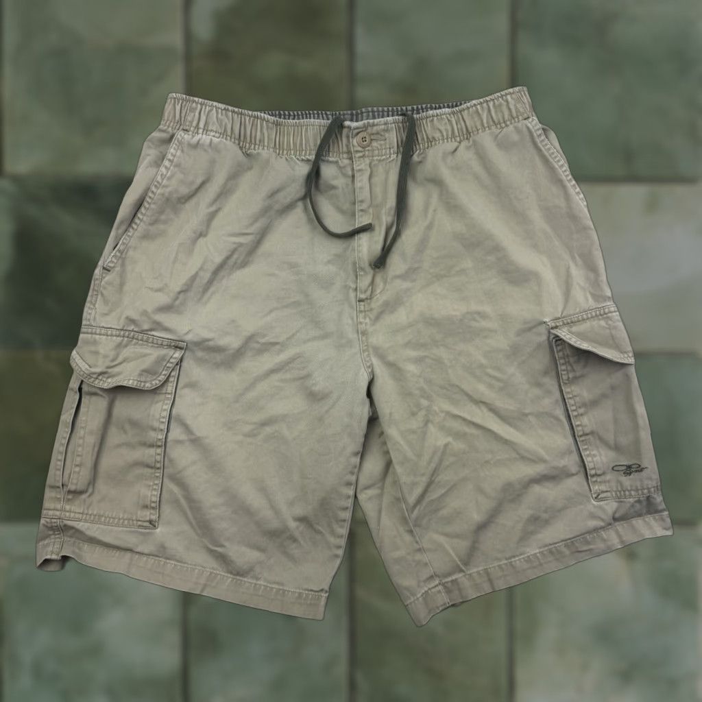 Ocean Pacific VINTAGE Ocean Pacific Cargo Shorts Men M Beige Regular Waist 30 Drawstring Pockets Grunge Y2K 90s Size US 31 - 1 Thumbnail