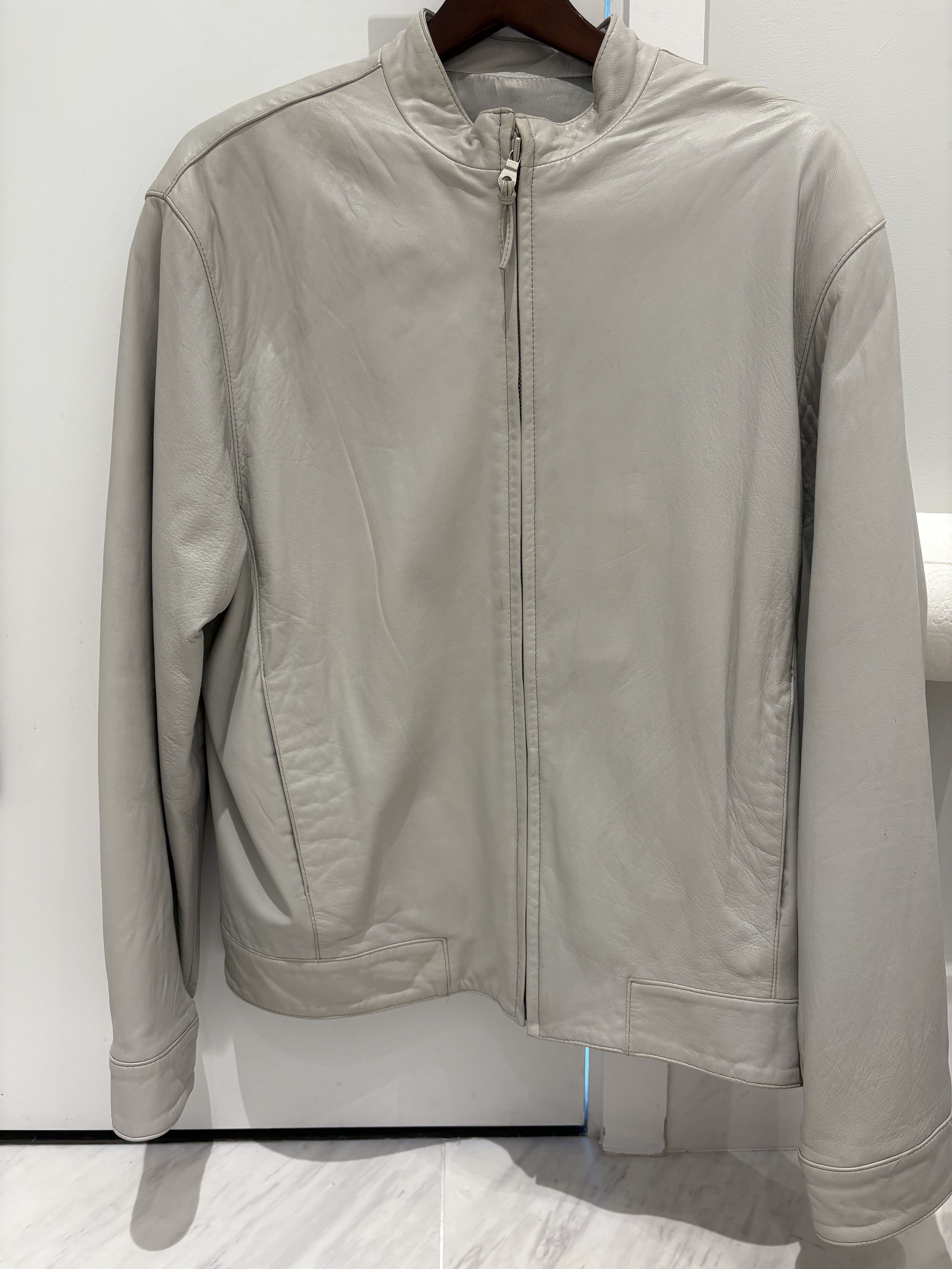 Andrew Marc Vintage Andrew Marc White Leather Bomber Size US S / EU 44-46 / 1 - 1 Thumbnail