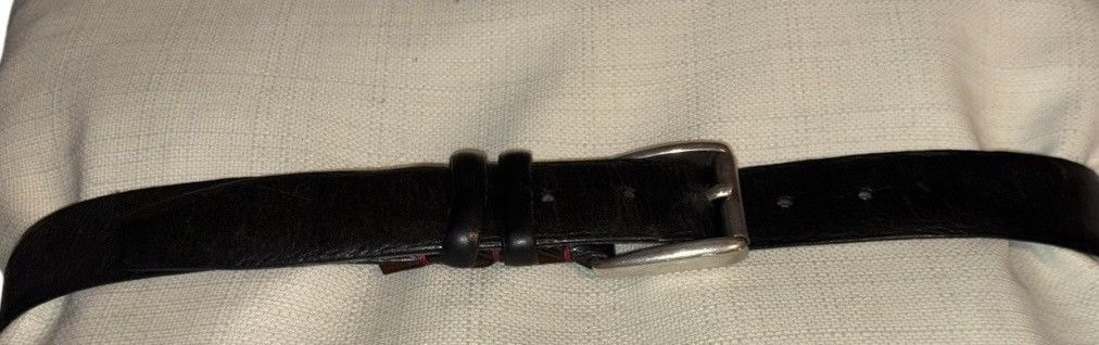 Vintage European Tumbled Calfskin Leather Belt Size 36 - 12 Thumbnail