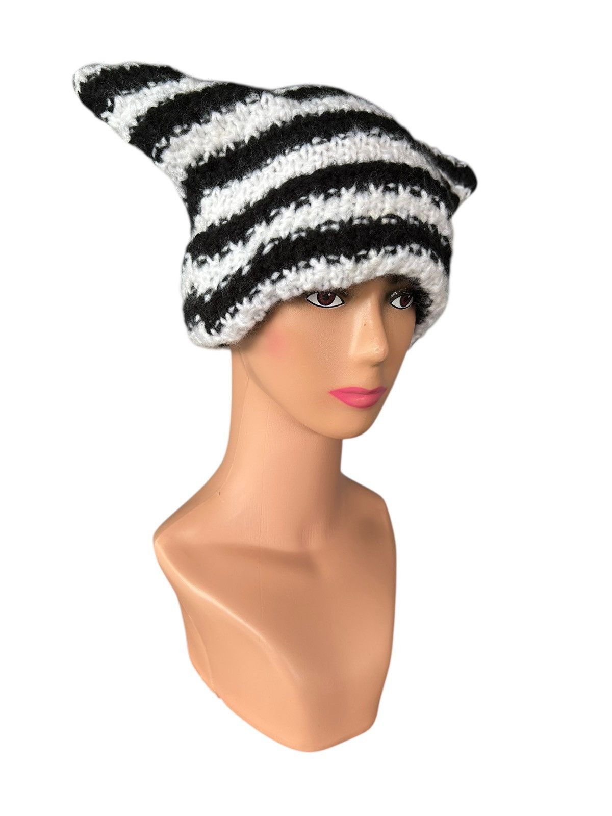 Kapital Hunny Horn Devil Crochet Knitted Handmade Beanie Hats Size ONE SIZE - 6 Thumbnail