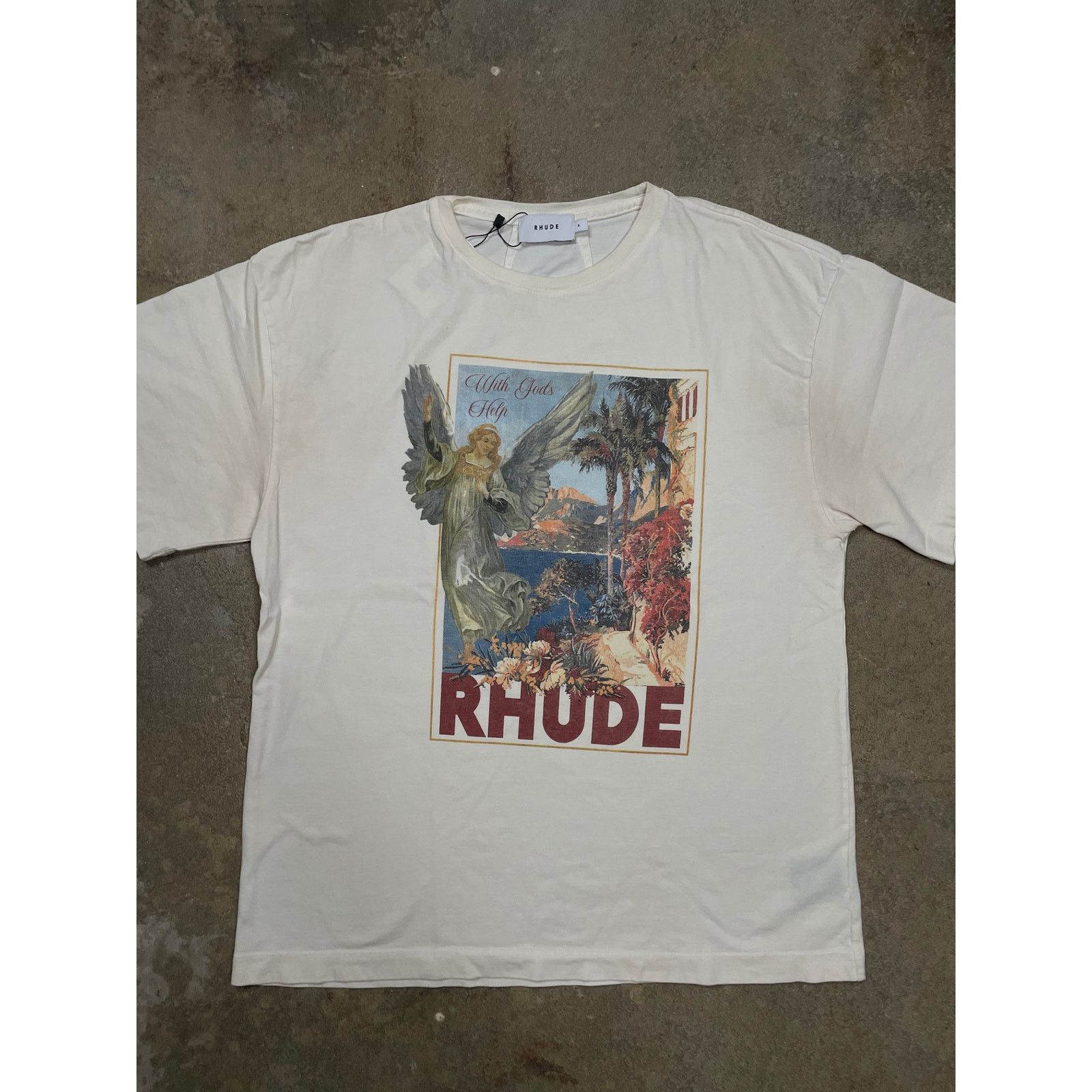 Rhude Rhude Angel Tee Cream Used Small Size US S / EU 44-46 / 1 - 1 Thumbnail