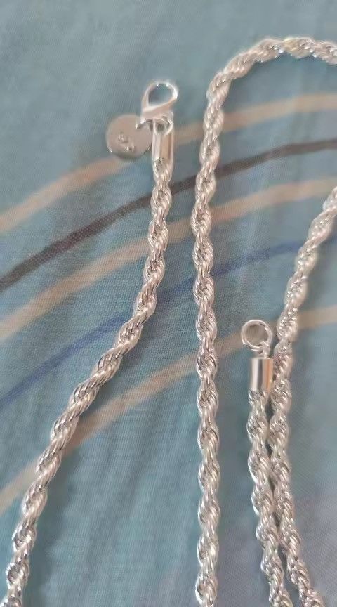 Other ROPE Chain Set - Necklace & Bracelet - High Polish (60/20cm) Size ONE SIZE - 8 Thumbnail