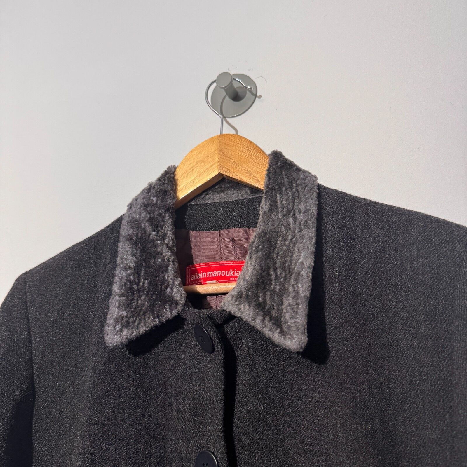 Vintage Alain Manoukian Black Gray Wool Blazer Jacket Size 48 IT Size US L / EU 52-54 / 3 - 5 Thumbnail