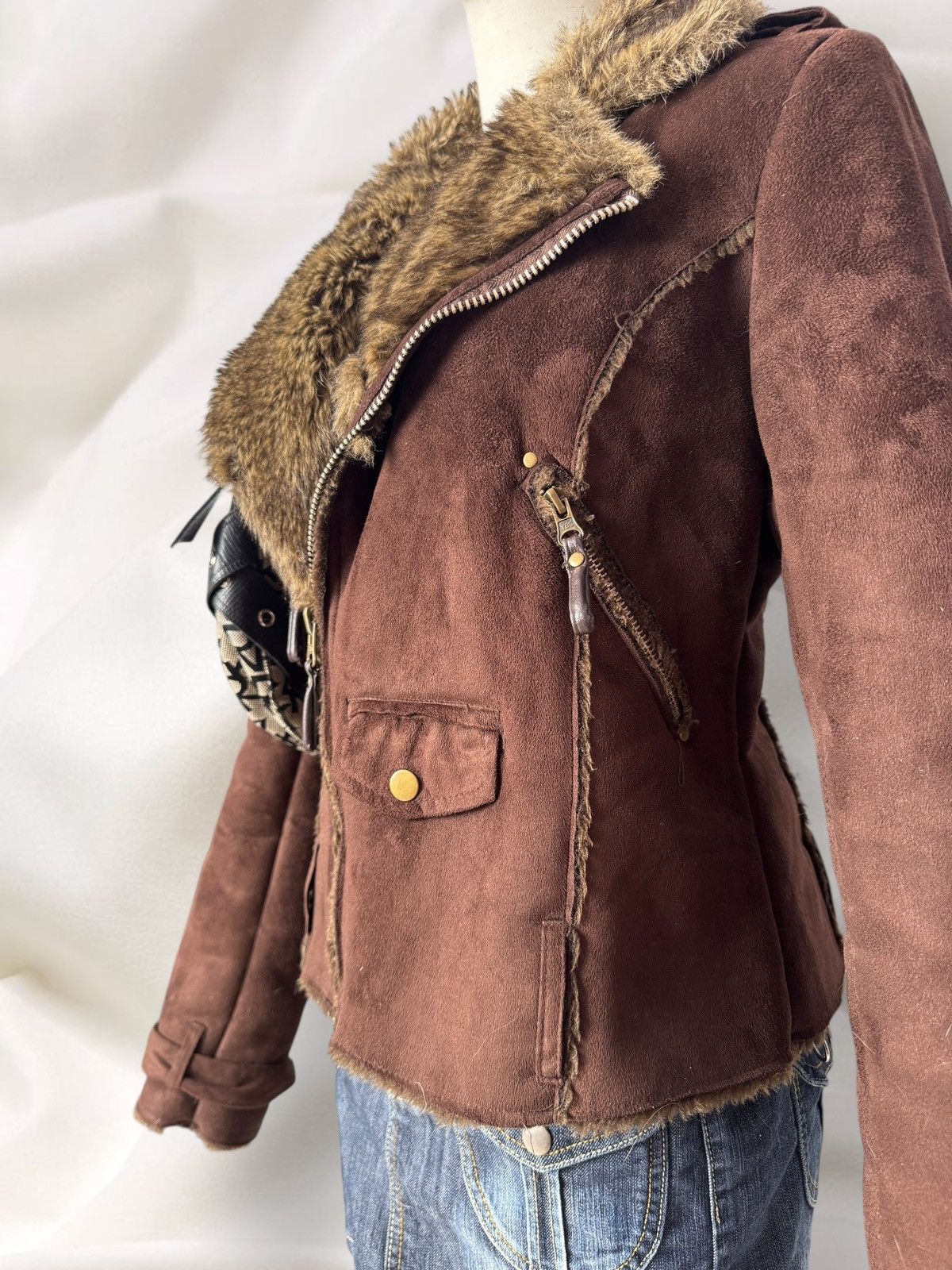 Hysteric Glamour Y2K / Boho Vintage Faux Fur Shearling/Sheepskin Style Jacket Size M / US 6-8 / IT 42-44 - 8 Thumbnail