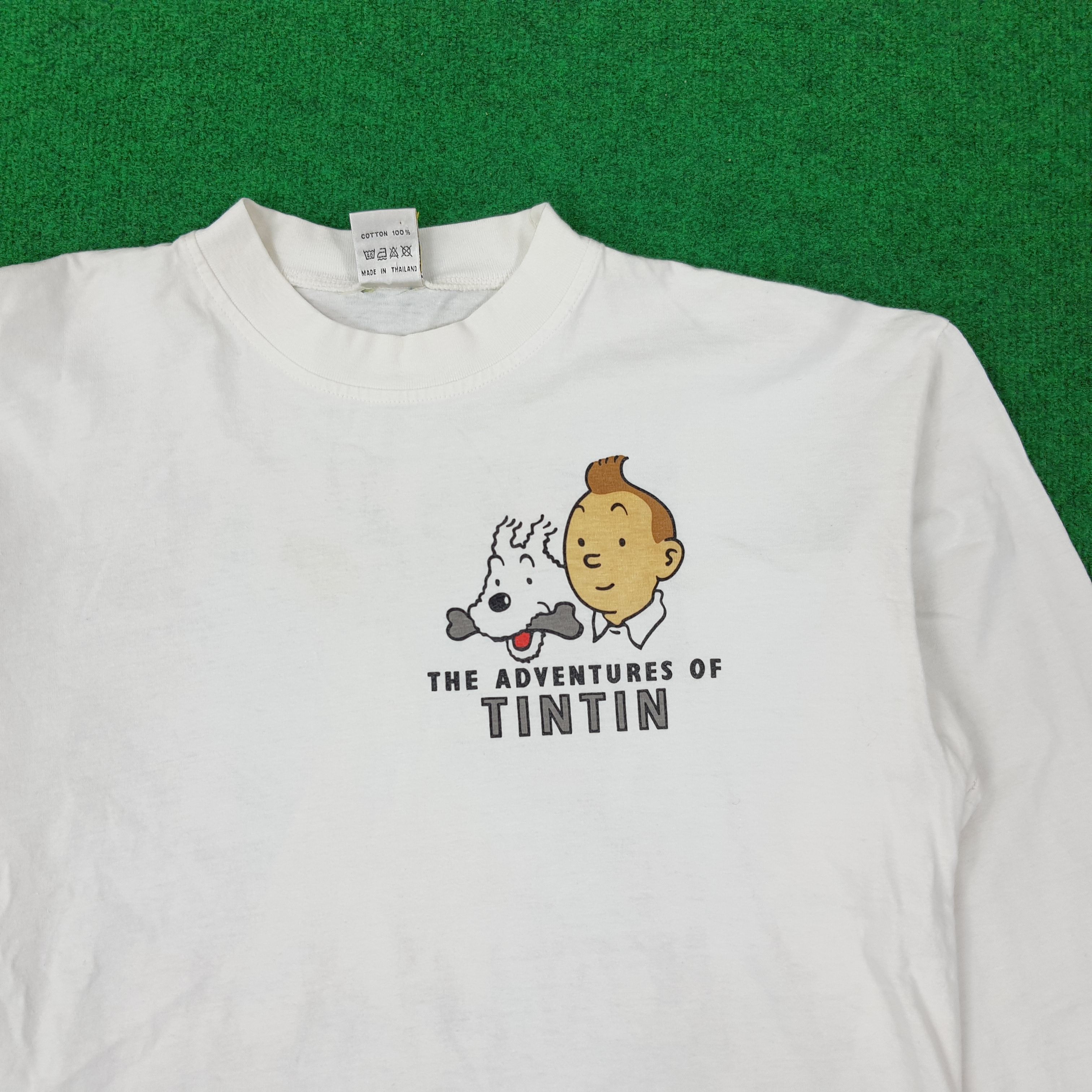 Other Vintage Adventure of TinTin Long Sleeve Tshirt C239N48 Size US L / EU 52-54 / 3 - 4 Thumbnail