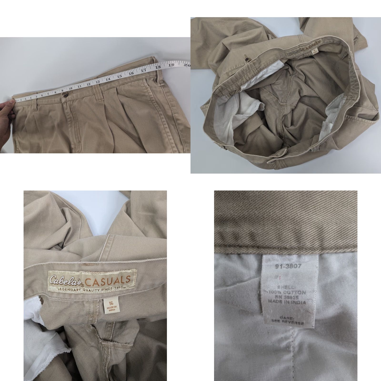 Vintage Cabela's Casuals Pants Womens 16 Beige High Rise Casual Work Outdoors Vintage: No Size 38" / US 16 / IT 52 - 8 Thumbnail