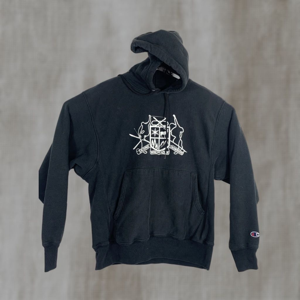 Champion Champions Hoodie Mens Medium Black Pullover Reversible Skiing Winchendon Size US M / EU 48-50 / 2 - 1 Thumbnail