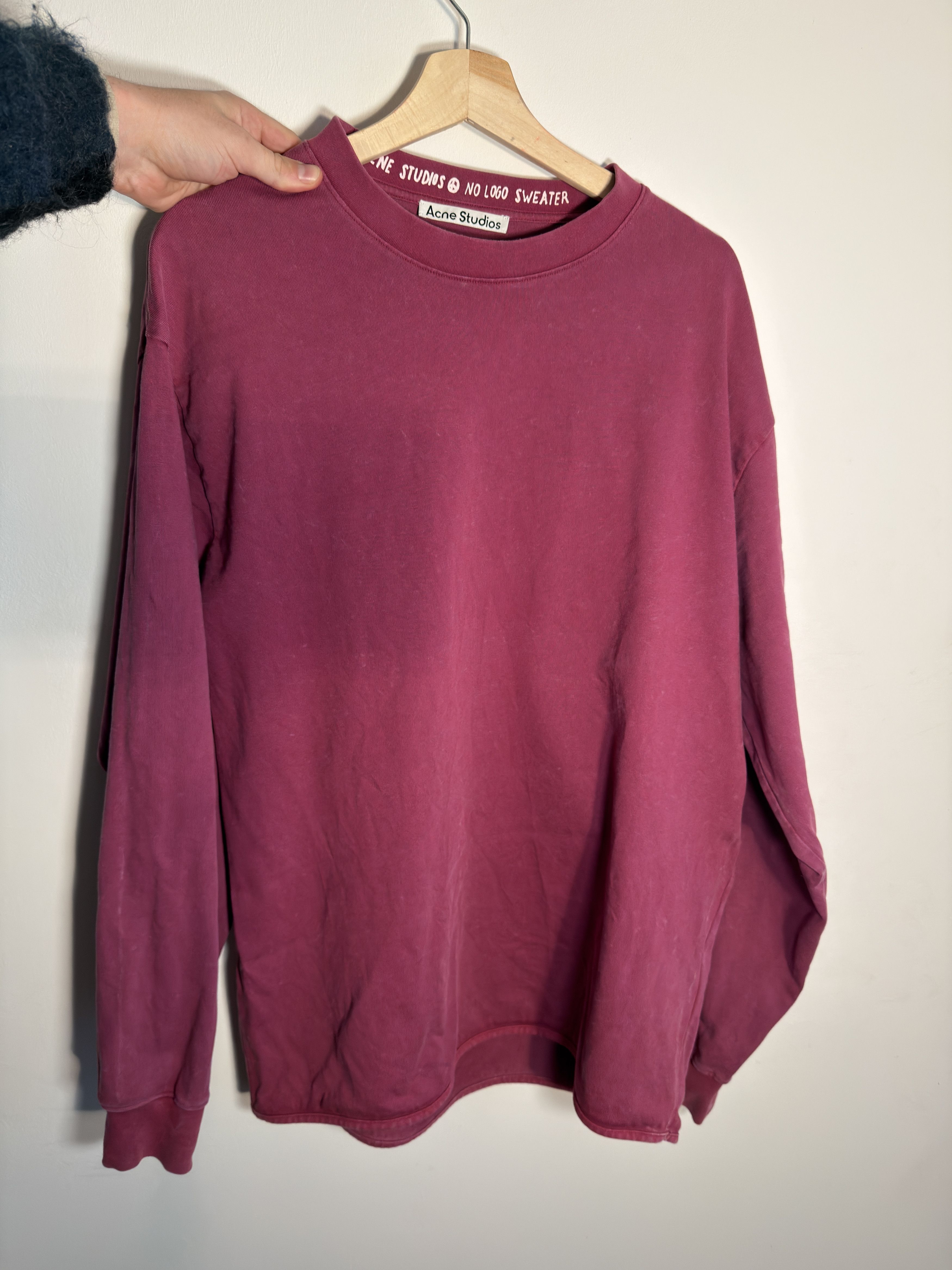 Acne Studios Acne Studios No Logo Sweatshirt Size US S / EU 44-46 / 1 - 1 Thumbnail