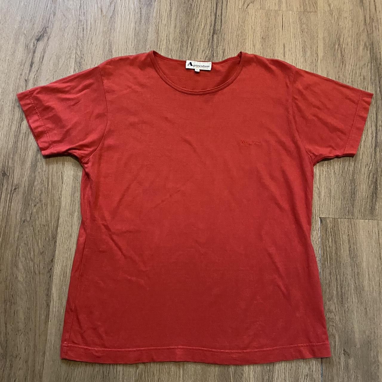 Aquascutum Aquascutum Red vintage cotton t-shirt with Size US L / EU 52-54 / 3 - 1 Thumbnail