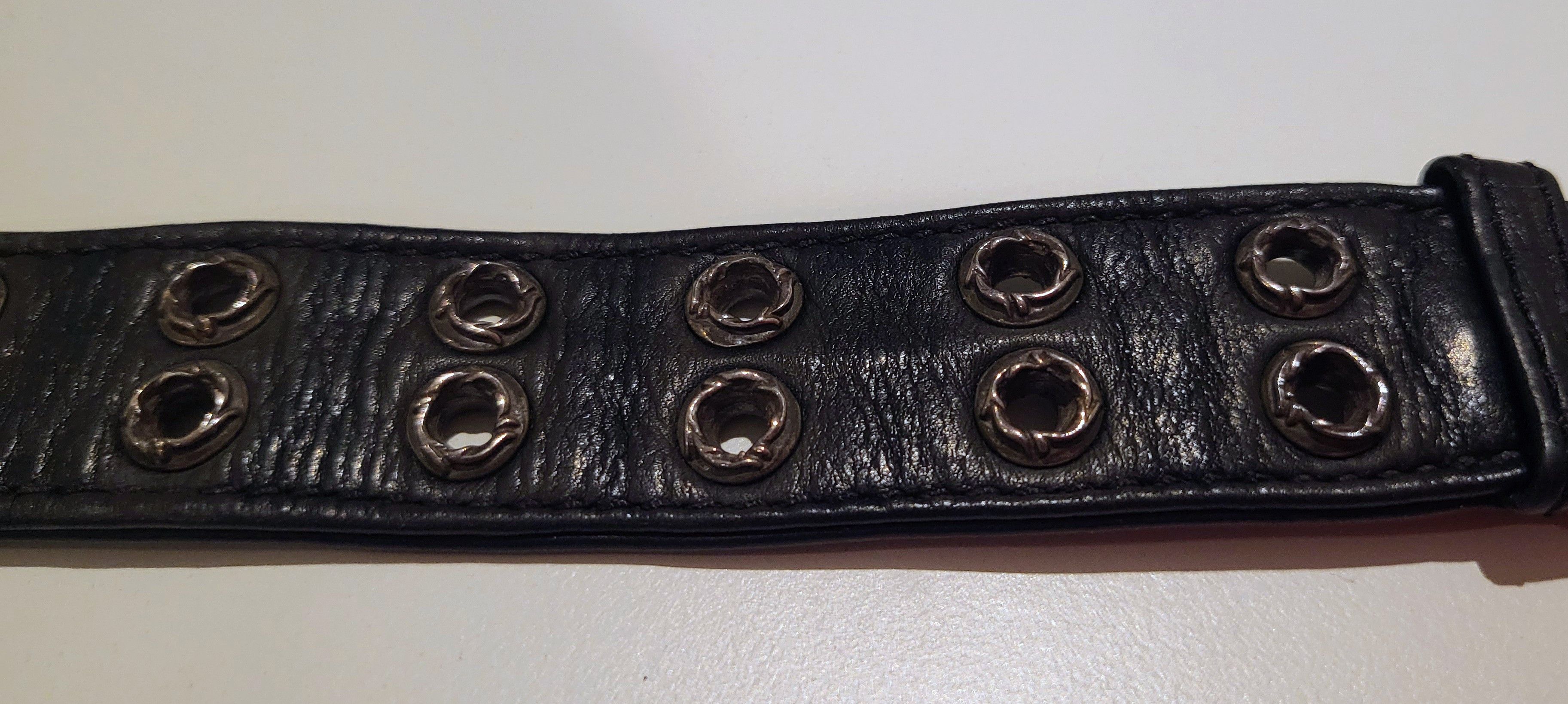 Chrome Hearts Chrome Hearts Leather Sterling Grommet Bracelet 2003 Size ONE SIZE - 9 Thumbnail