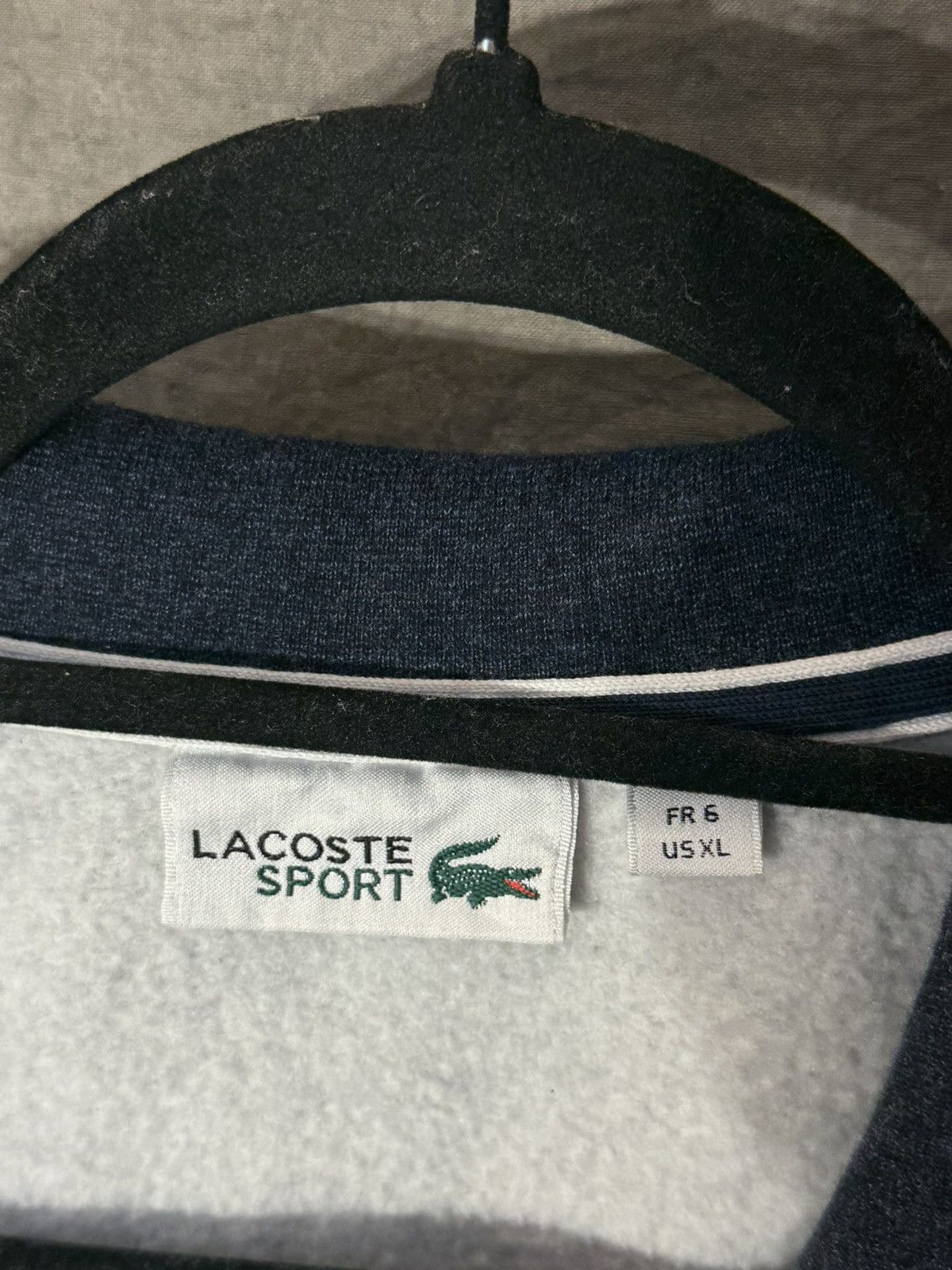 Lacoste × Vintage Lacoste Zip Up Hoodie Y2K Luxury Vintage Size US XL / EU 56 / 4 - 4 Thumbnail
