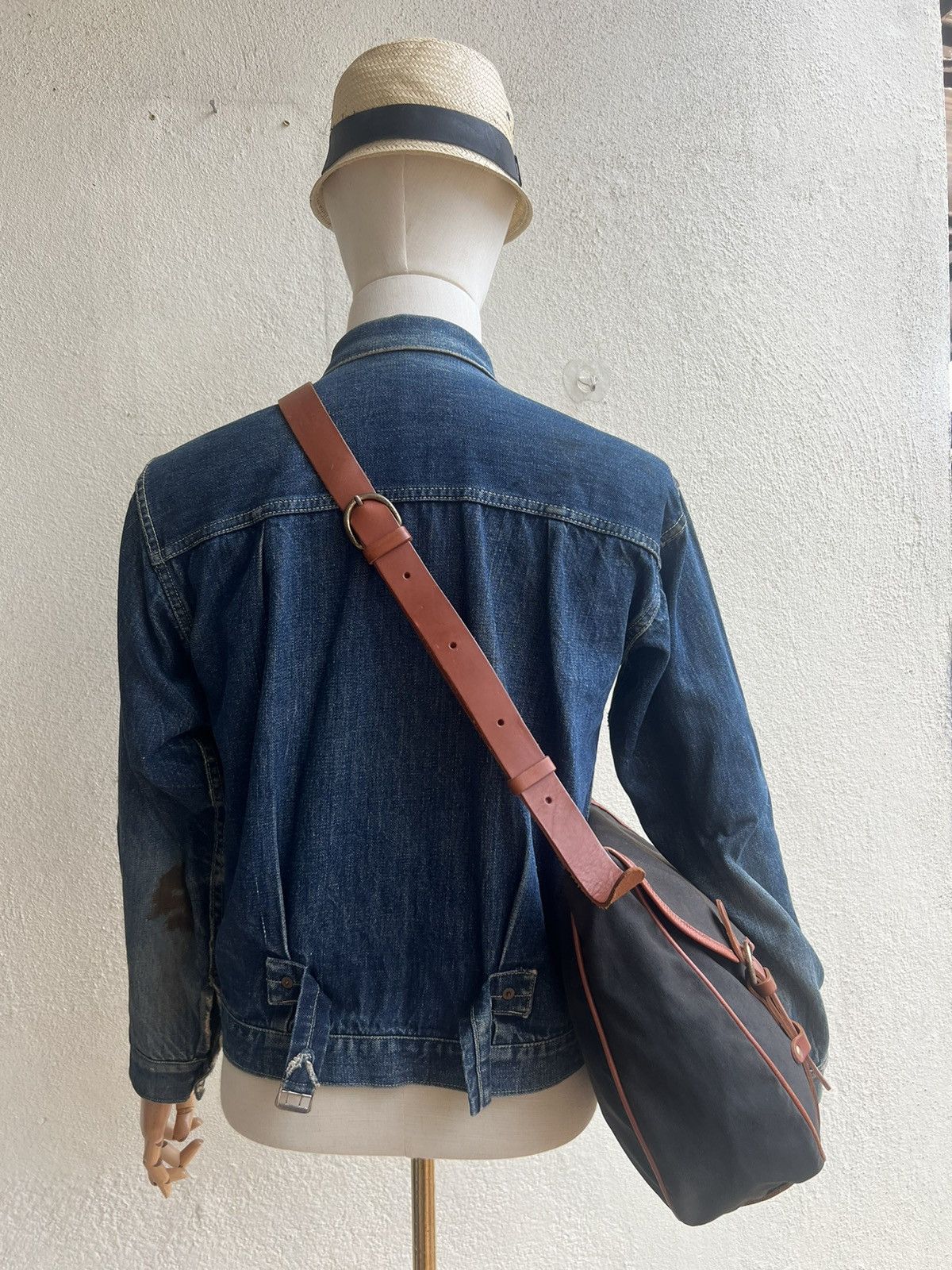 Il Bisonte × Leather Vintage il Bisonte Black Cotton Leather Messenger Bag Size ONE SIZE - 23 Thumbnail