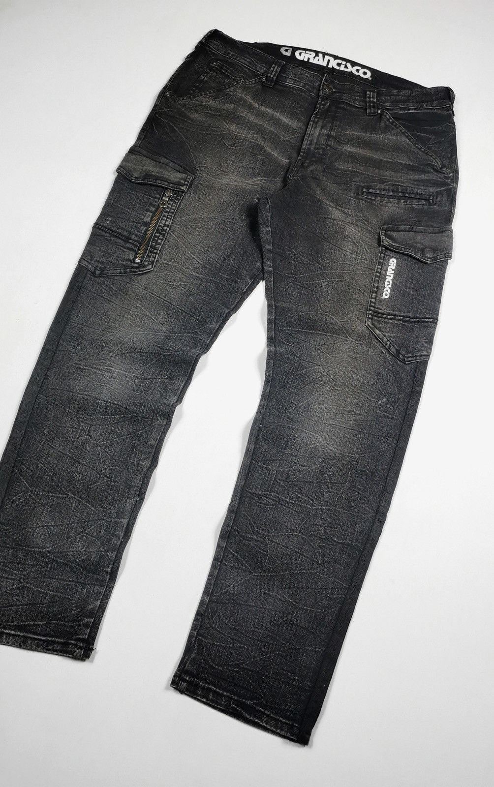 Japanese Brand Whiskers Grancisco Cargo Stretch Jeans Size US 34 / EU 50 - 3 Thumbnail