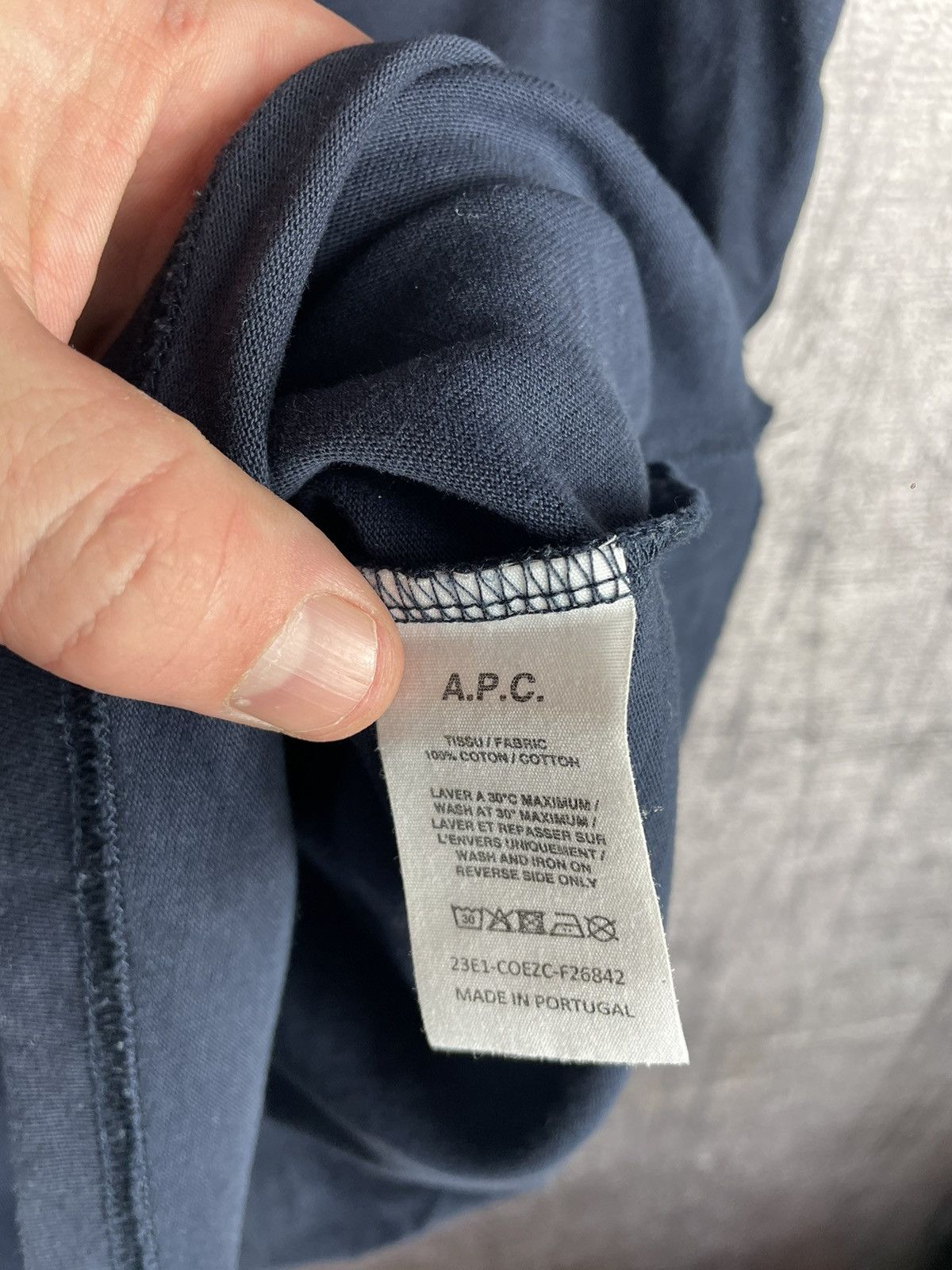A.P.C. A.P.C. Rue Madame Paris Garment Dyed Logo T-shirt Tee Size S / US 4 / IT 40 - 5 Thumbnail