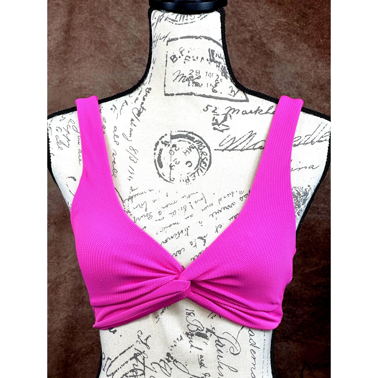 Other Knot Twist Andie Swim The Portofino Bikini Top Neon Pink XS Size XS / US 0-2 / IT 36-38 - 2 Thumbnail