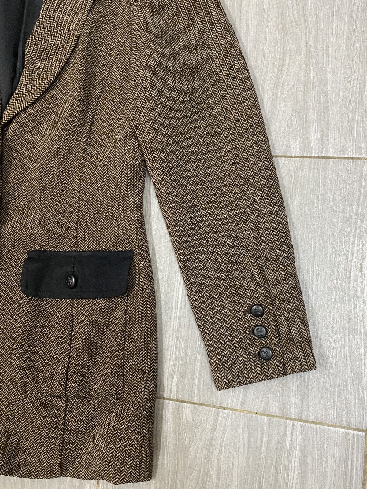 Christian Dior Monsieur VTG Christian Dior Sports Herringbone Wool Blazer Jacket Size M / US 6-8 / IT 42-44 - 5 Thumbnail