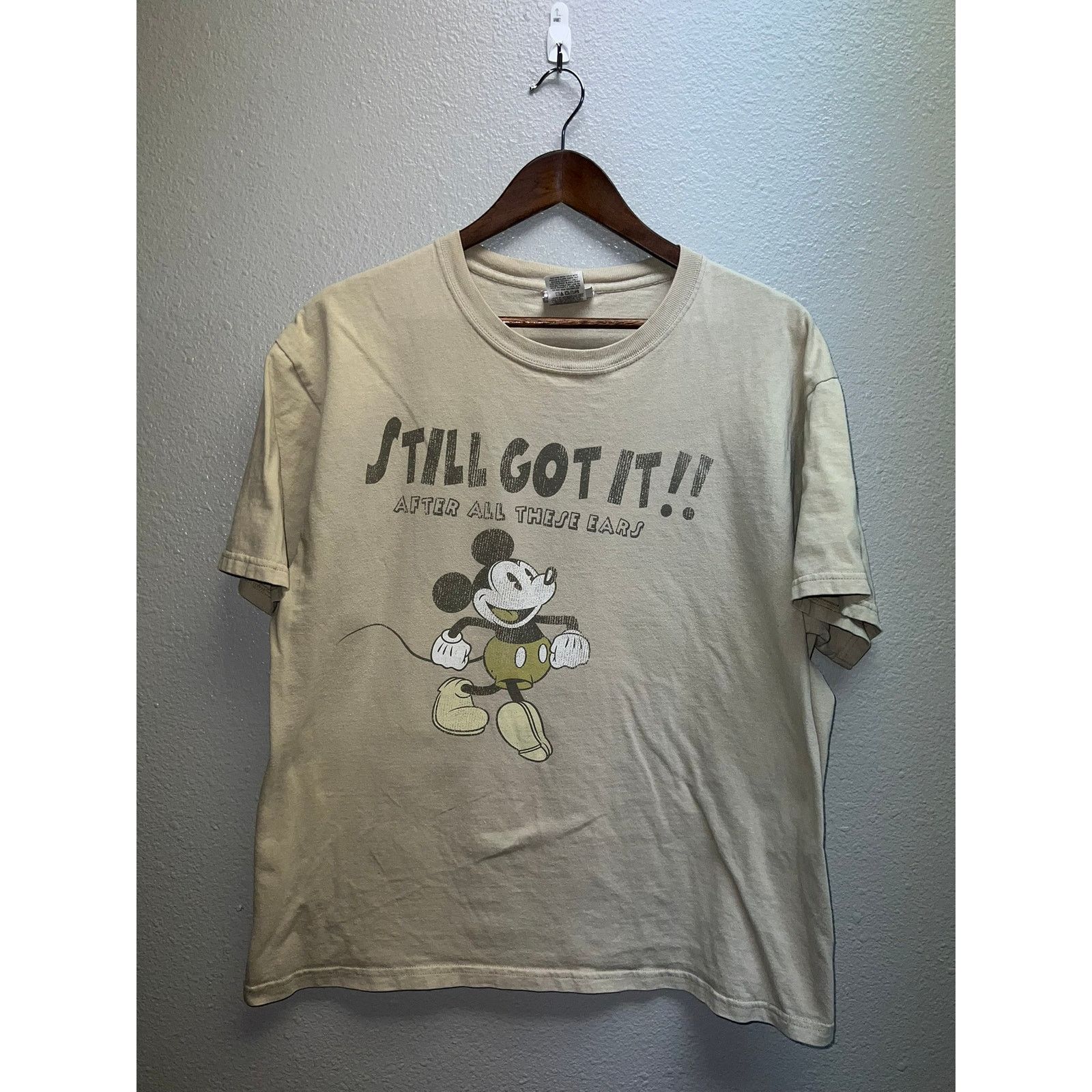 Disney Vintage Mickey Shirt Disneyland Still got It Brown Tee Large Size US L / EU 52-54 / 3 - 1 Thumbnail