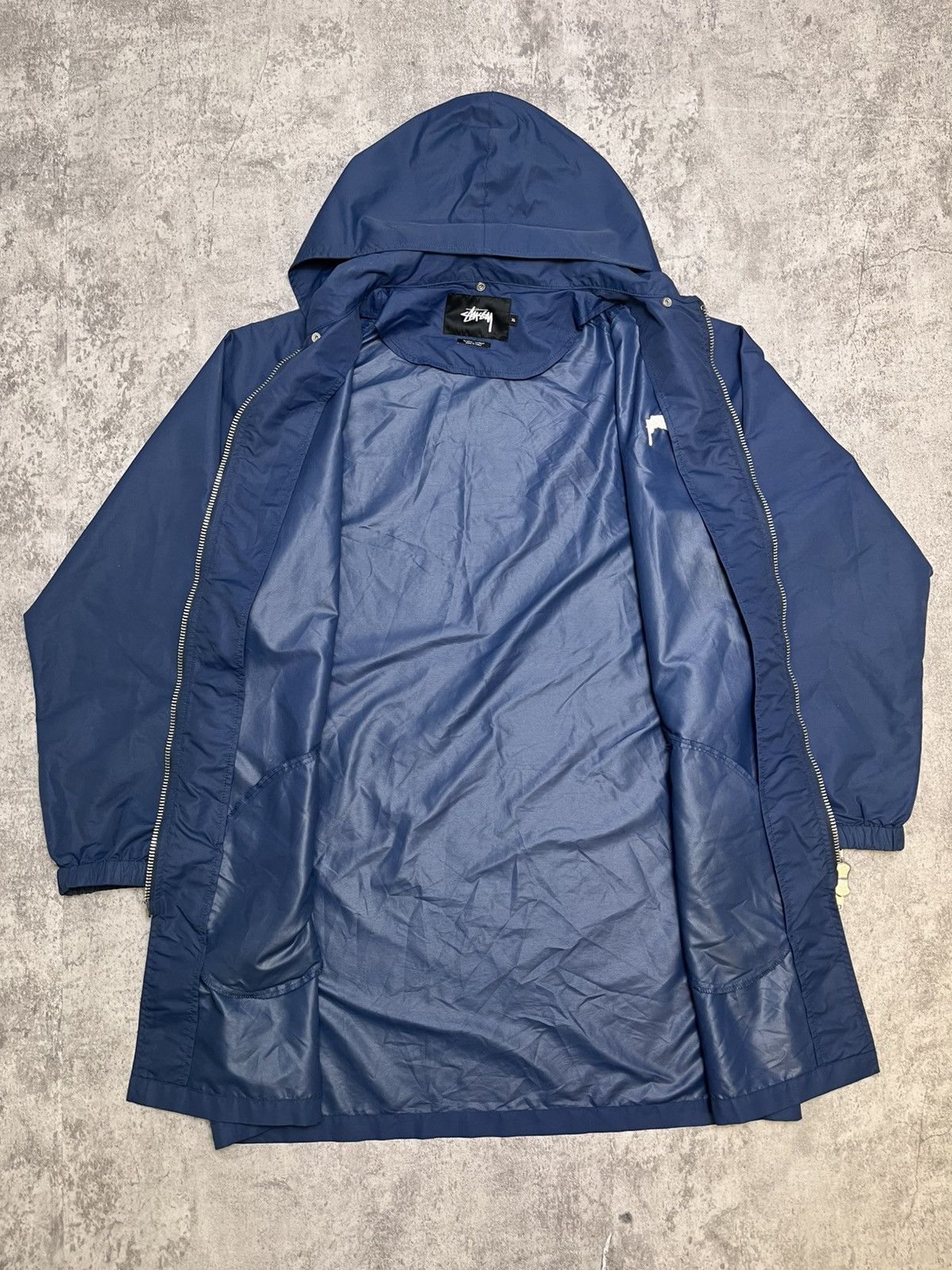 Stussy Stussy Navy Nylon Full-Zip Jacket XL w/ Detachable Hood Size US XL / EU 56 / 4 - 9 Thumbnail