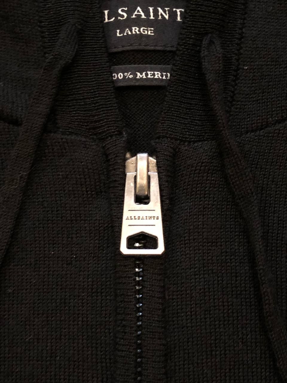 Allsaints Sweatshirt black Allsaints hoodie zip vintage streetwear Size US L / EU 52-54 / 3 - 8 Thumbnail