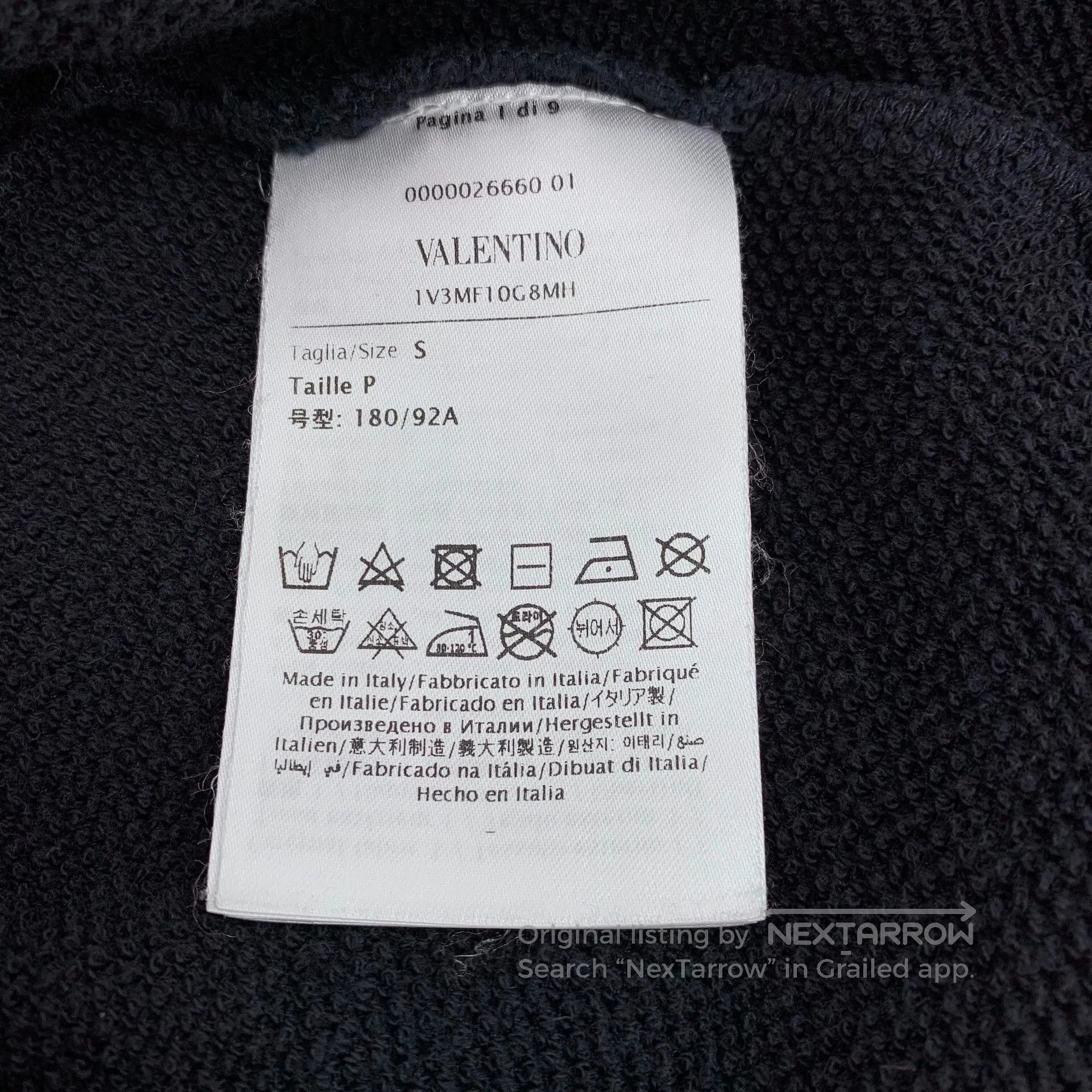 Valentino Valentino Blue Wheat Ear Letter Embroidery Cotton Sweatshir Size US S / EU 44-46 / 1 - 6 Thumbnail