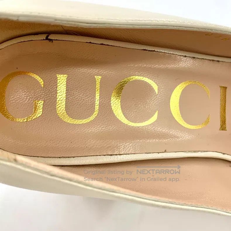 Gucci Gucci Beige horse buckle thick high-hoeled Mary Jane shoes Size US 5.5 / IT 35.5 - 7 Thumbnail