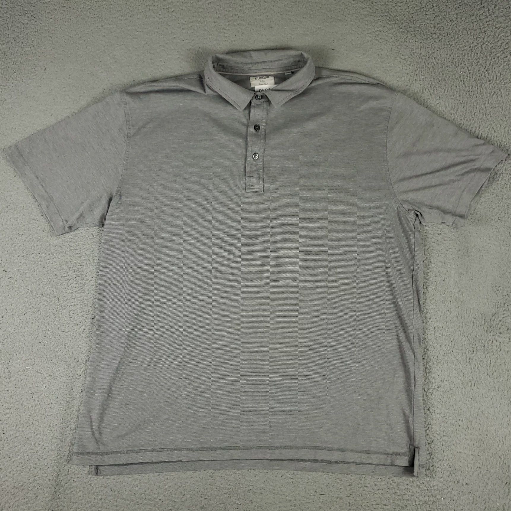 Vintage Linksoul Polo Shirt Mens 2XL Gray Short Sleeve Casual Golf Size US XXL / EU 58 / 5 - 2 Thumbnail
