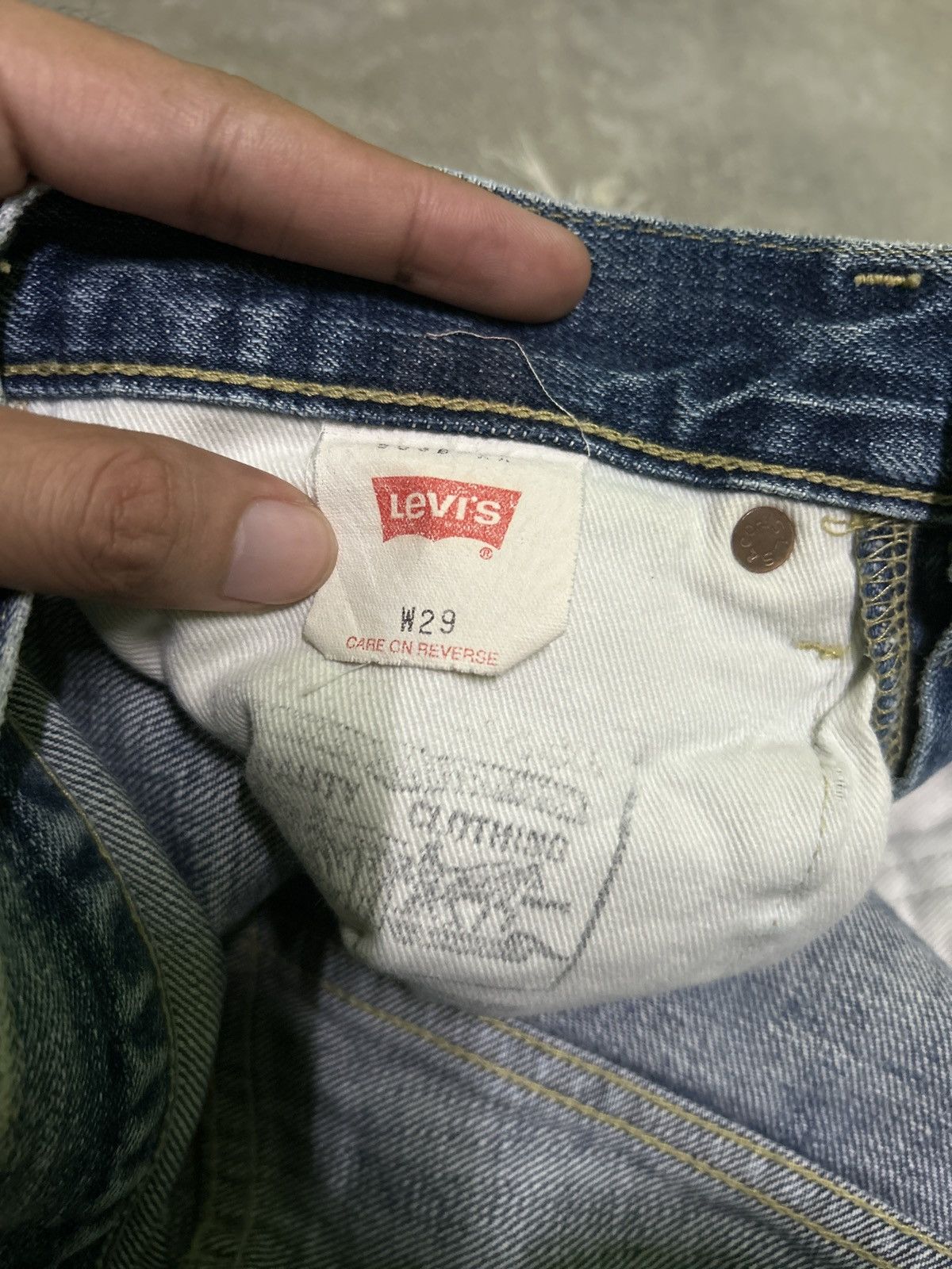 Kapital Vintage Levis Big E Selvedge Distressed Denim Jeans Size US 28 / EU 44 - 7 Thumbnail