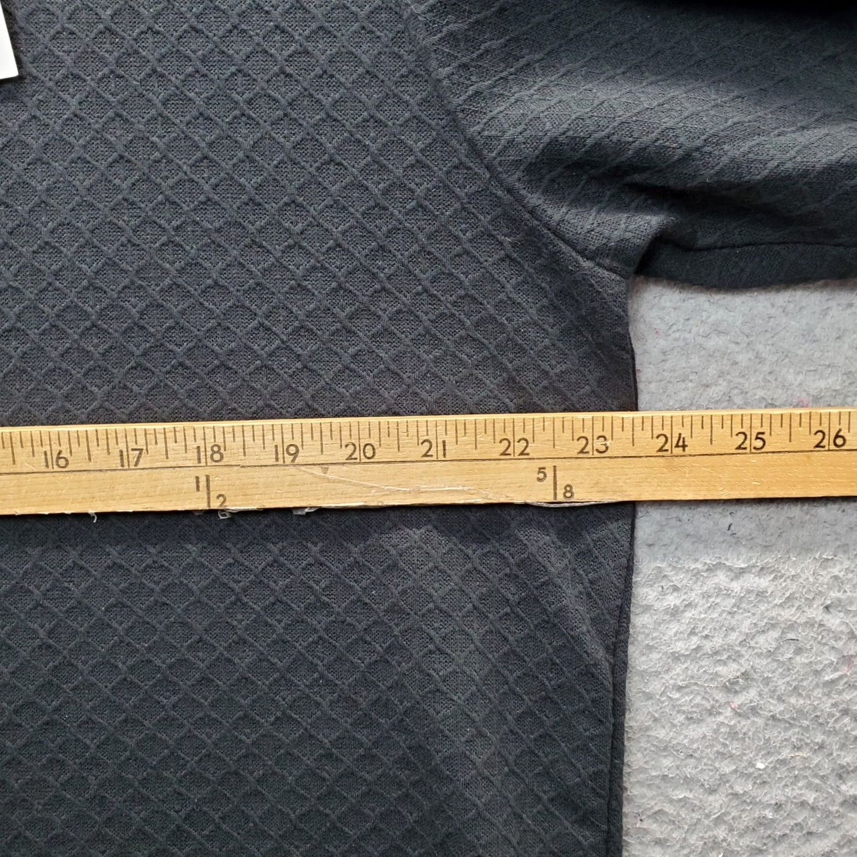 Ike Behar IKE BEHAR T SHIRT Womens XL Black Textured Diamond Weave Short Sleeve Crew Neck Size XL / US 12-14 / IT 48-50 - 4 Thumbnail