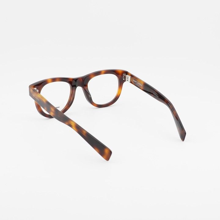 Saint Laurent Paris Saint Laurent SL571 OPT 003 Eyeglasses Havana 49mm Round Size ONE SIZE - 10 Thumbnail