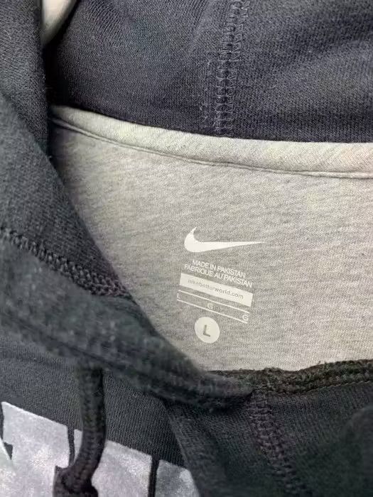 Nike Nike hoodie vintage striped spellout black big logo Size US L / EU 52-54 / 3 - 3 Thumbnail