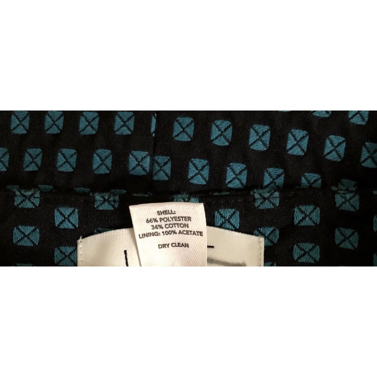 Ann Taylor Ann Taylor Mini Skirt 10P Blk Teal Jacquard Check 32"W Preppy coquette Office Size 32" / US 10 / IT 46 - 7 Thumbnail