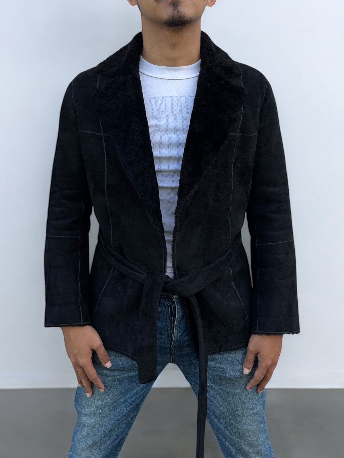 Loewe 🔥RARE🔥 LOEWE LAMBSKIN SHERLING LEATHER JACKET Size US S / EU 44-46 / 1 - 1 Thumbnail