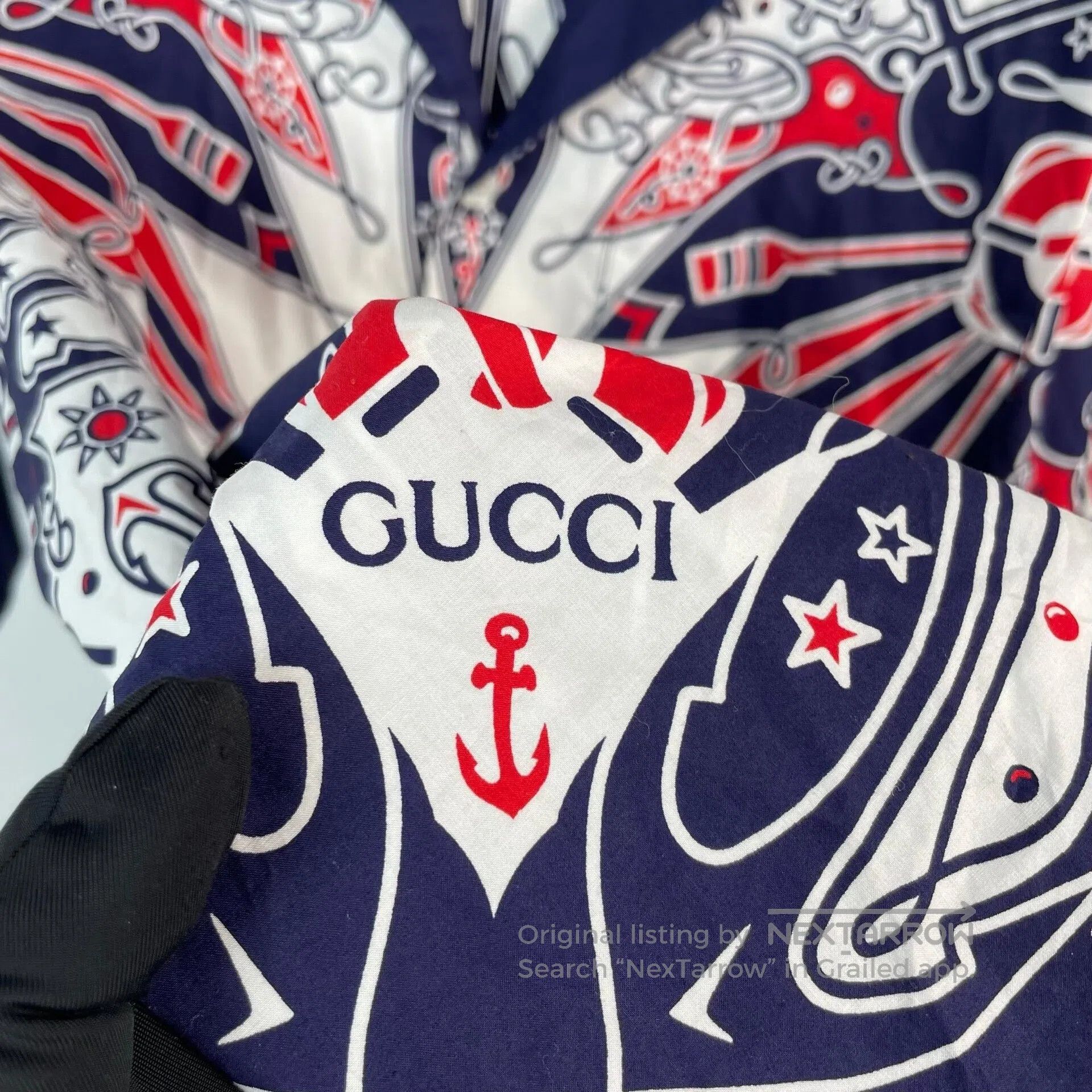 Gucci Guicci Summer beach style short sleeve collar shirt| Size US S / EU 44-46 / 1 - 4 Thumbnail