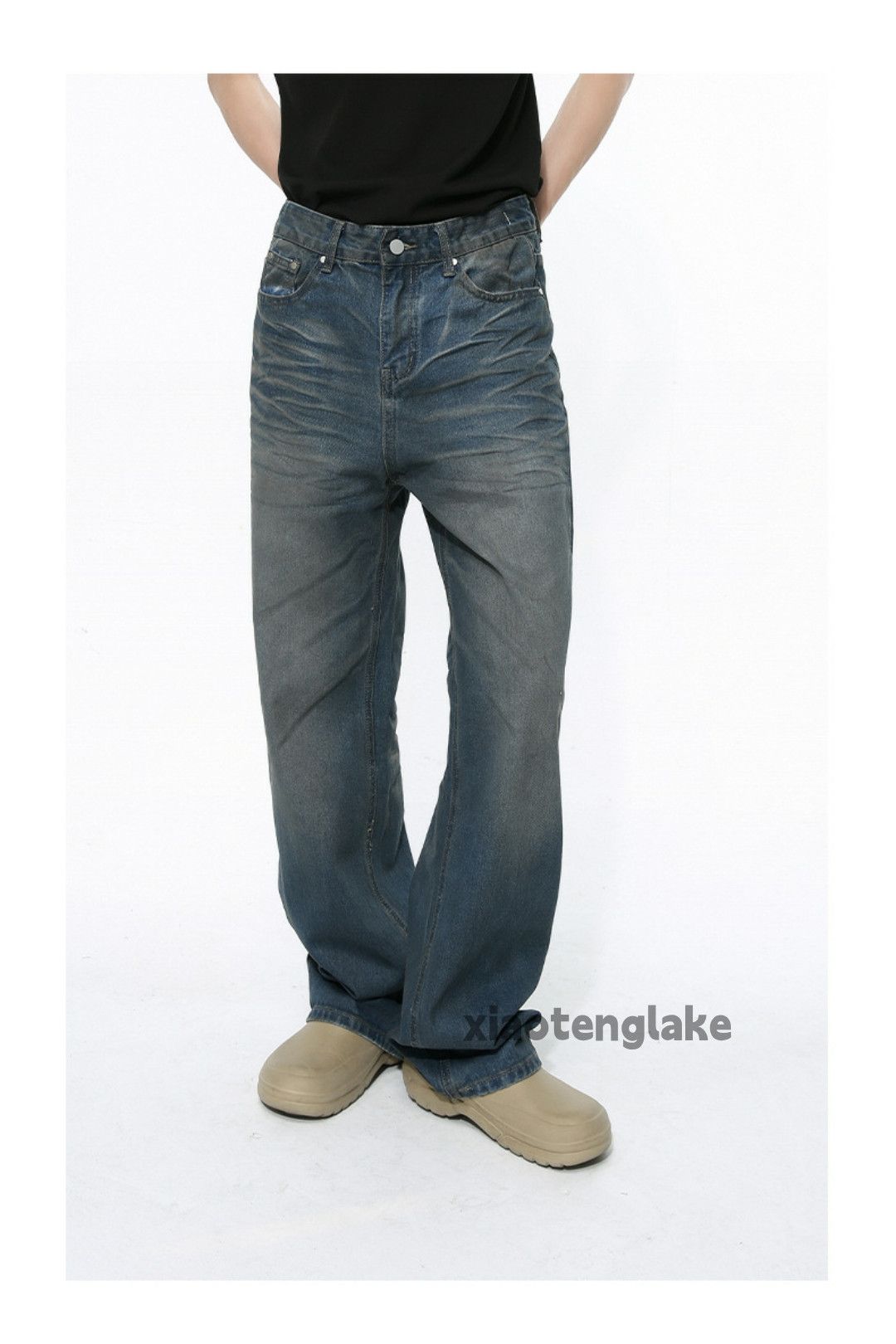 Jean × Vintage washed faded rusty stain skate hiphop punk jeans Size US 30 / EU 46 - 2 Thumbnail