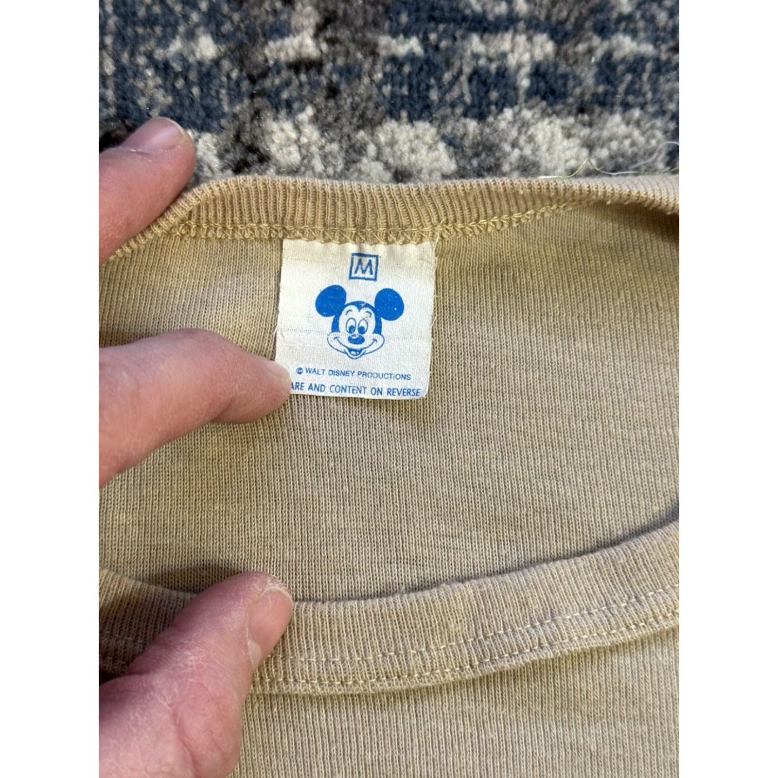 Disney VINTAGE Disney Mickey & Pluto Camping T Shirt 70s Outdoor Beige Size M Men Short Sleeve Cartoon 70s Logo Graphic Print Cotton polyester Size US M / EU 48-50 / 2 - 5 Thumbnail