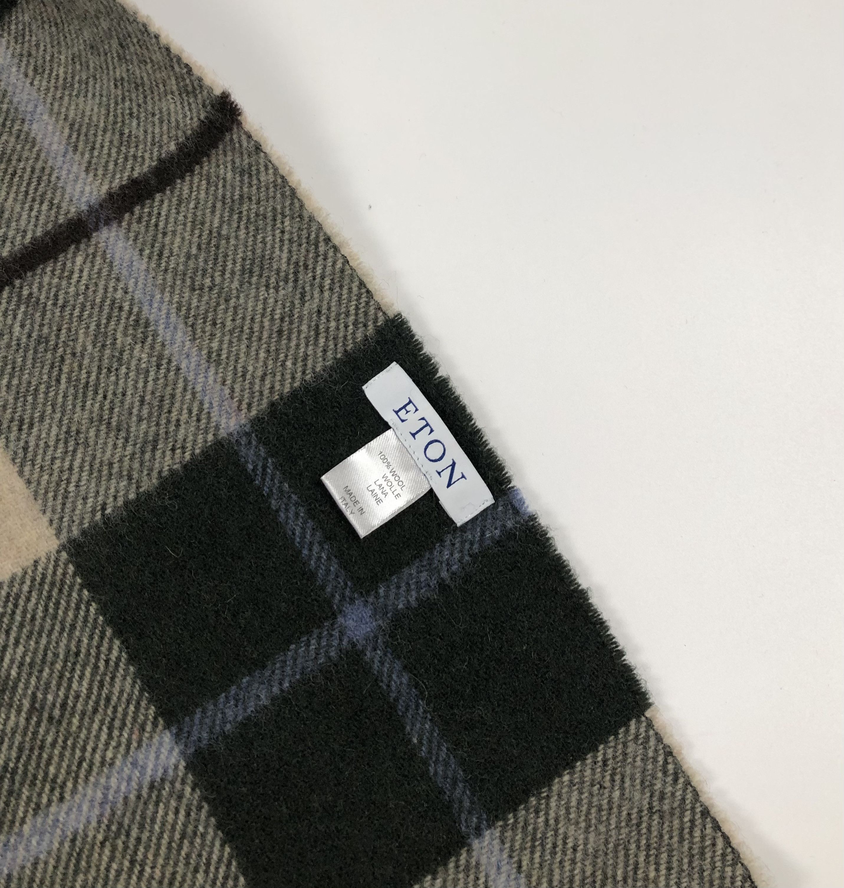 Eton Eton Tartan Wool Scarf Size ONE SIZE - 3 Thumbnail