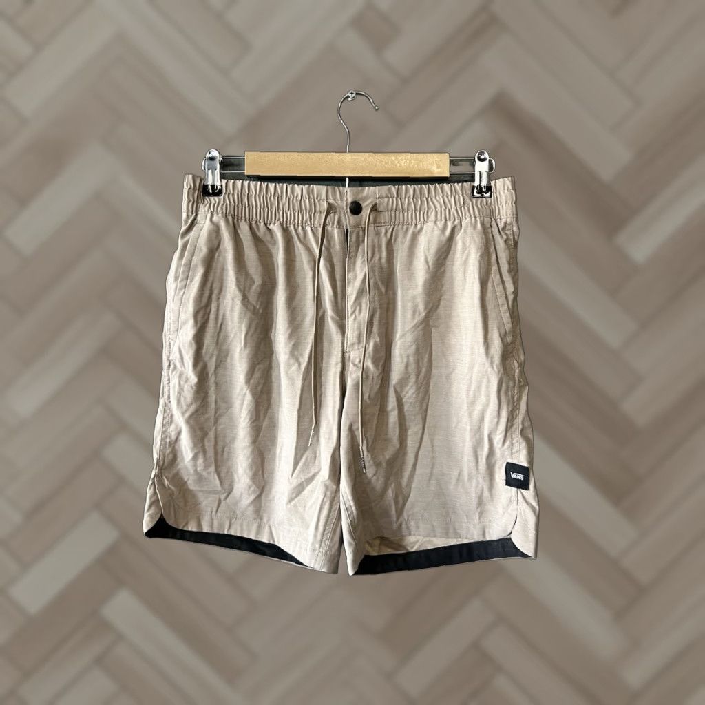 Vans Vans Mens Athletic Shorts Brown Size S Drawstring Stretch Fit RegularActivewear Mens Size US 29 - 1 Thumbnail
